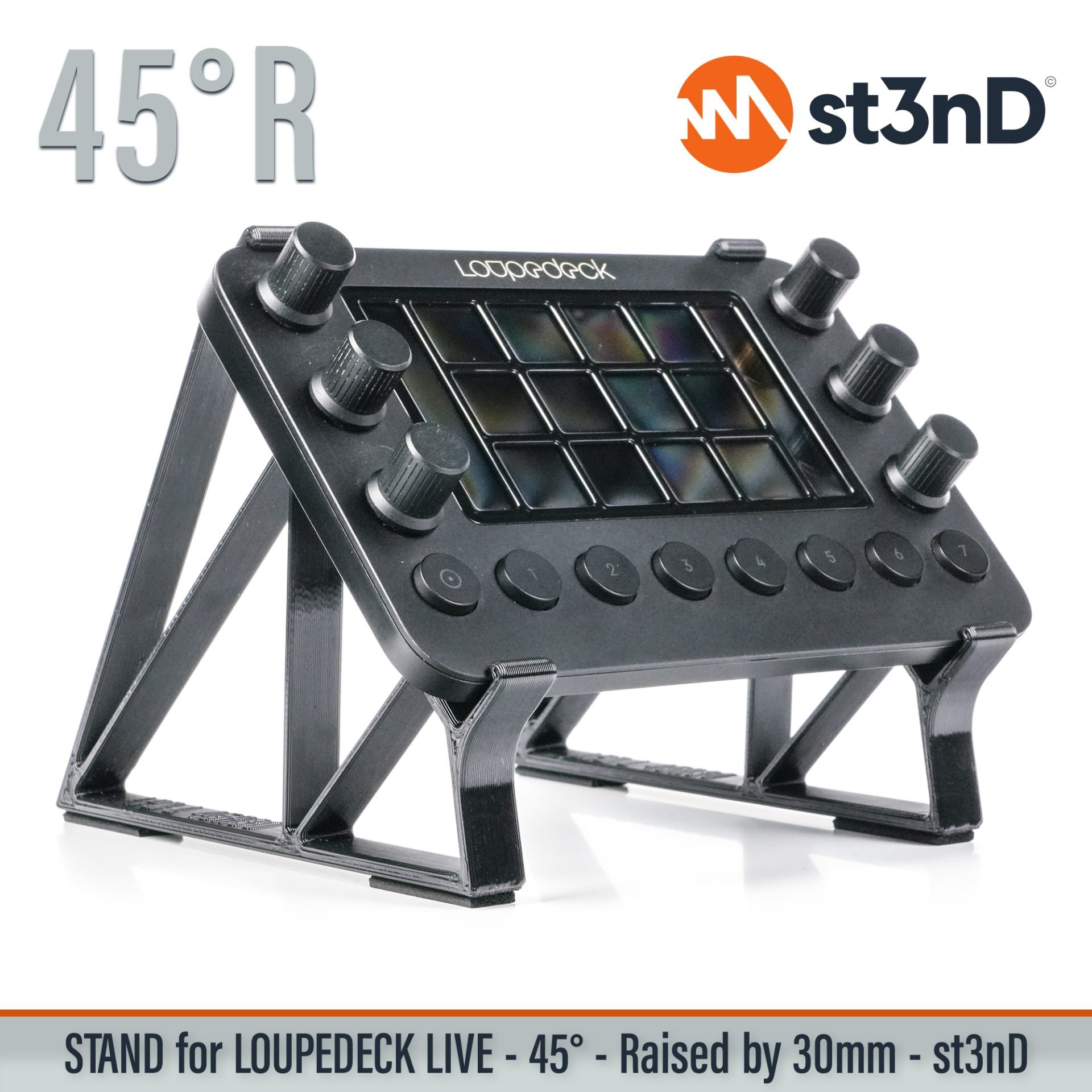 Loupedeck Live LOUPEDECK+ multi-purpose interface photoshop portable powerful interface st3nD stable stand strong sturdy tilted ultimate console for content creators ultimate console for streamers video editing