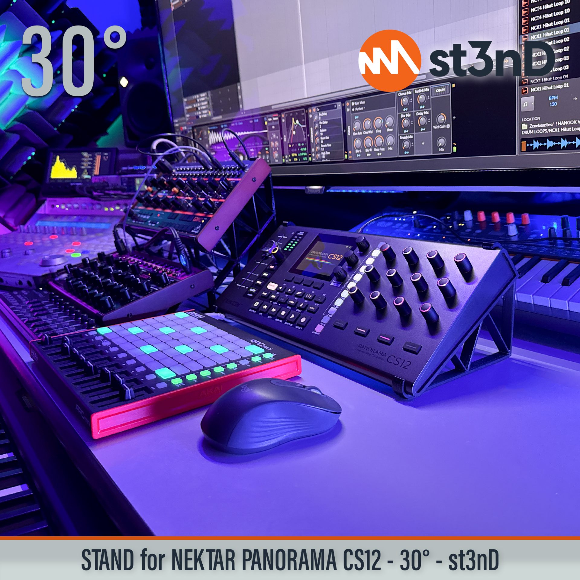 daw controller desktop stand music production st3nD stand strong studio gear sturdy Nektar Panorama CS12 Nektar Panorama CS12 cubase logic pro