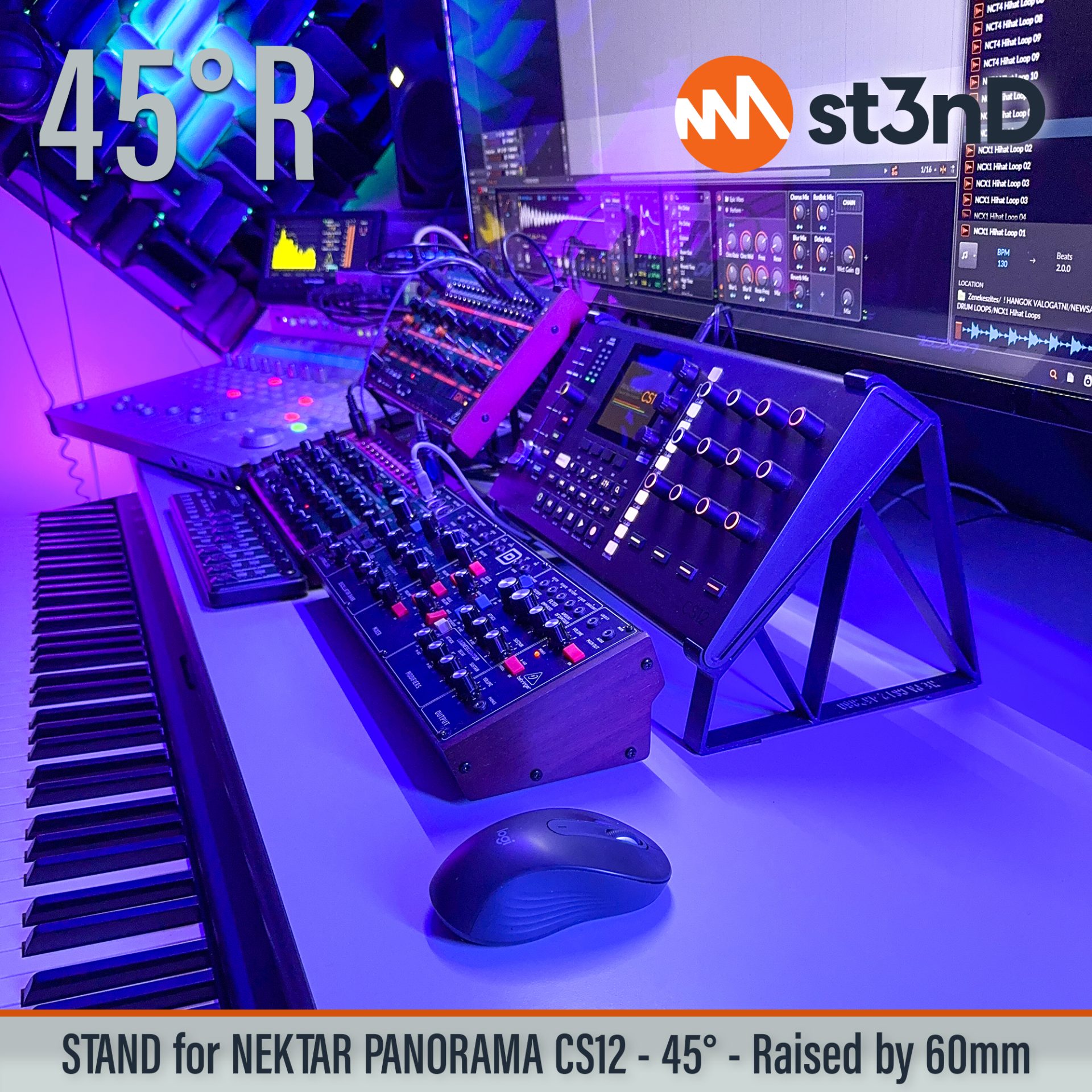 cubase daw controller desktop stand logic pro music production NEKTAR NEKTAR PANORAMA CS12 nuendo PANORAMA CS12 st3nD stand strong studio gear sturdy