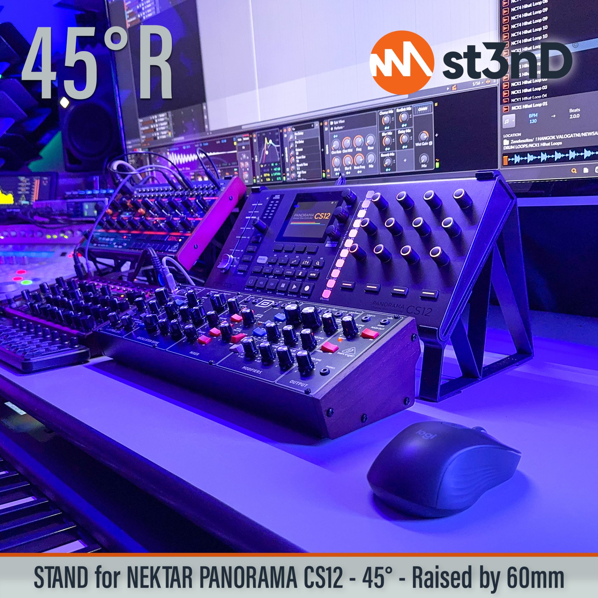 cubase daw controller desktop stand logic pro music production NEKTAR NEKTAR PANORAMA CS12 nuendo PANORAMA CS12 st3nD stand strong studio gear sturdy