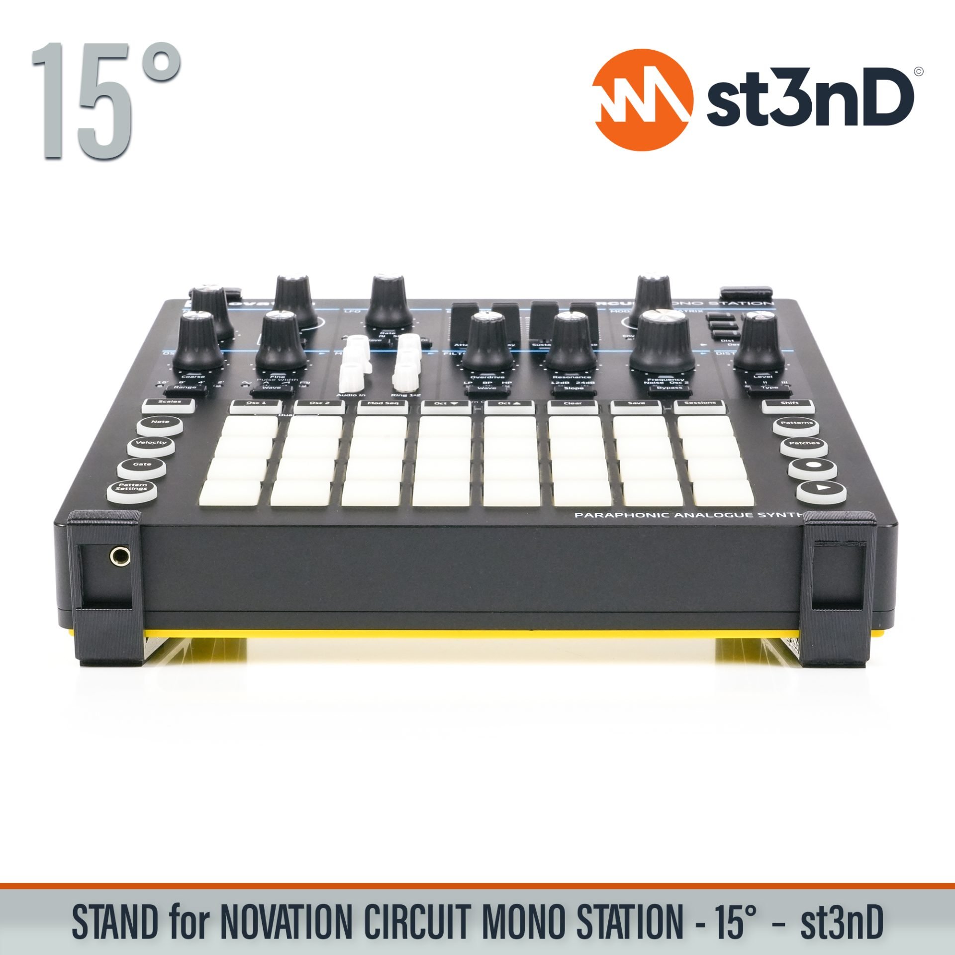 circuit controller instrument accessory novation NOVATION Circuit portable st3nD stable stand strong sturdy synth tilted NOVATION CIRCUIT MONO STATION paraphonic analogue synthesizer CIRCUIT MONO STATION