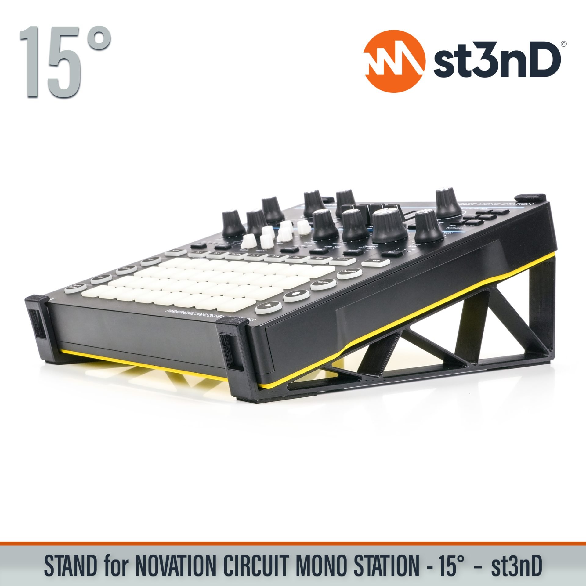 circuit controller instrument accessory novation NOVATION Circuit portable st3nD stable stand strong sturdy synth tilted NOVATION CIRCUIT MONO STATION paraphonic analogue synthesizer CIRCUIT MONO STATION