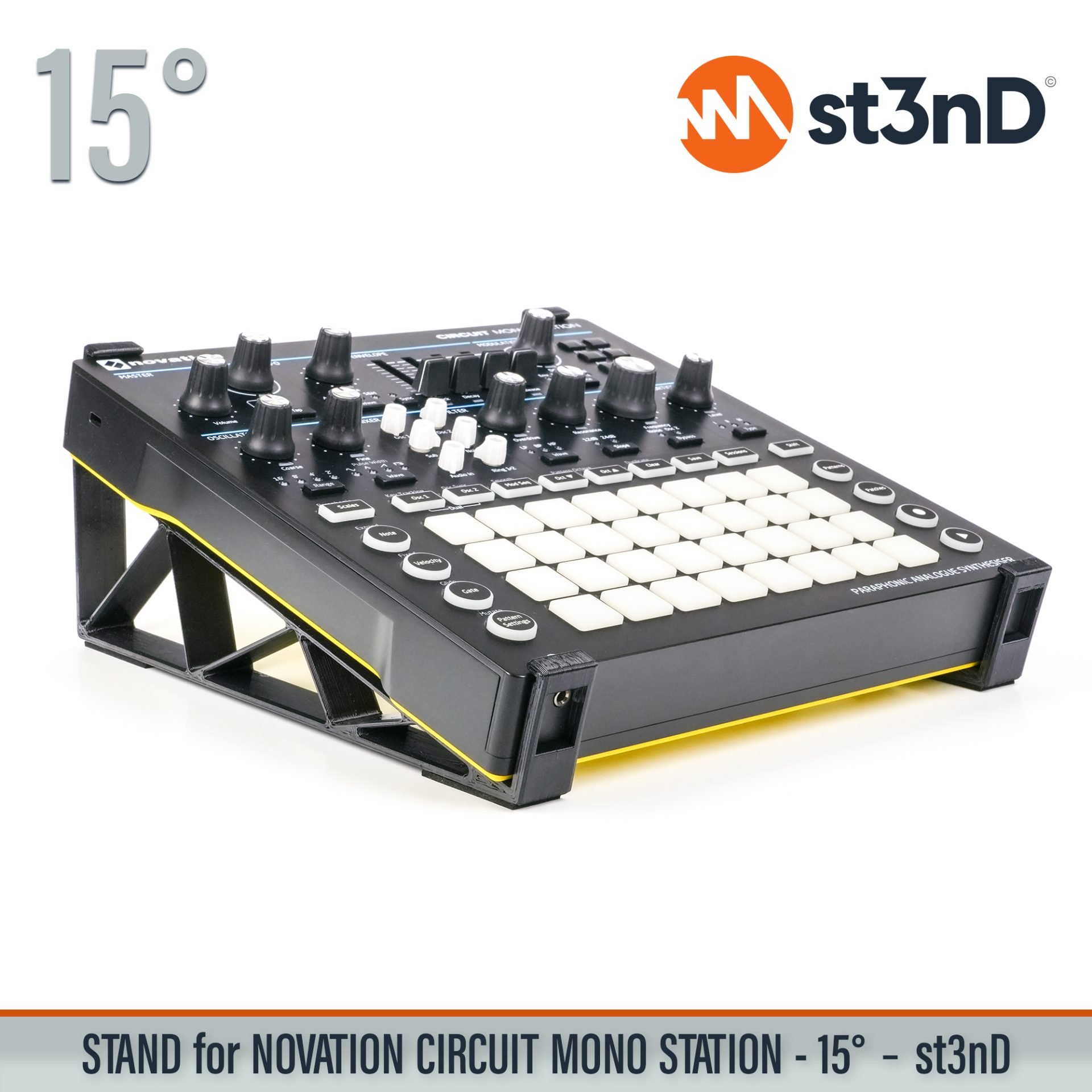 circuit controller instrument accessory novation NOVATION Circuit portable st3nD stable stand strong sturdy synth tilted NOVATION CIRCUIT MONO STATION paraphonic analogue synthesizer CIRCUIT MONO STATION