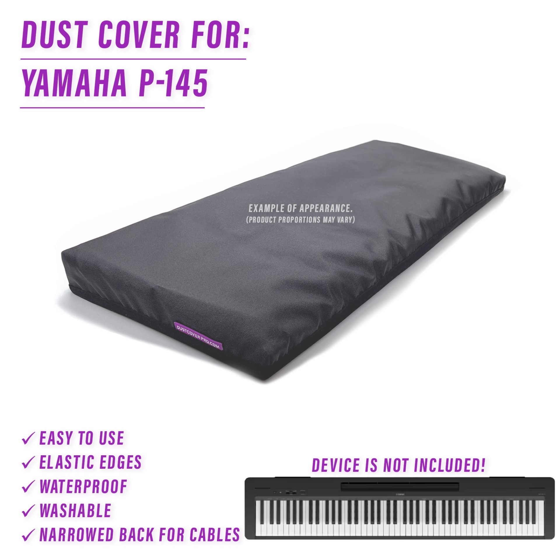 dust cover dustcover dustcoverpro elastic synth synth protection water resistant waterproof yamaha P-145 yamaha p145