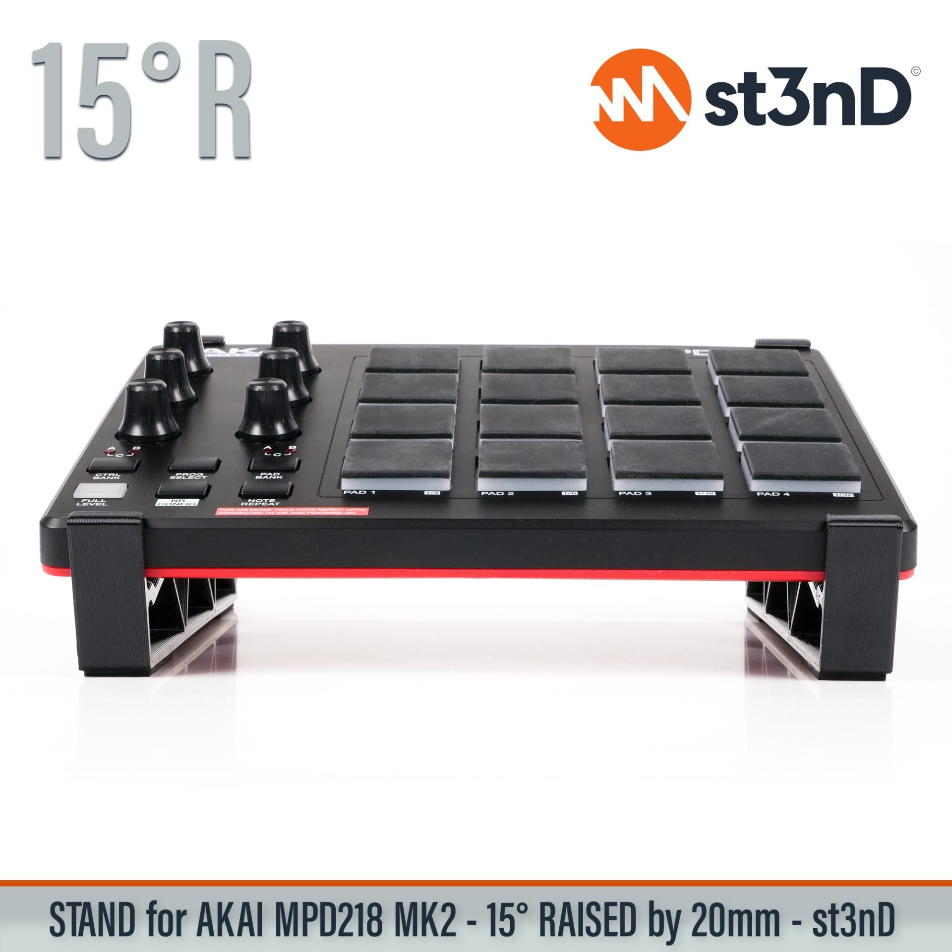 3d printed stand akai desktop stand st3nD stand akai mpd akai mpd218 mpd218 stand raised stand sturdy