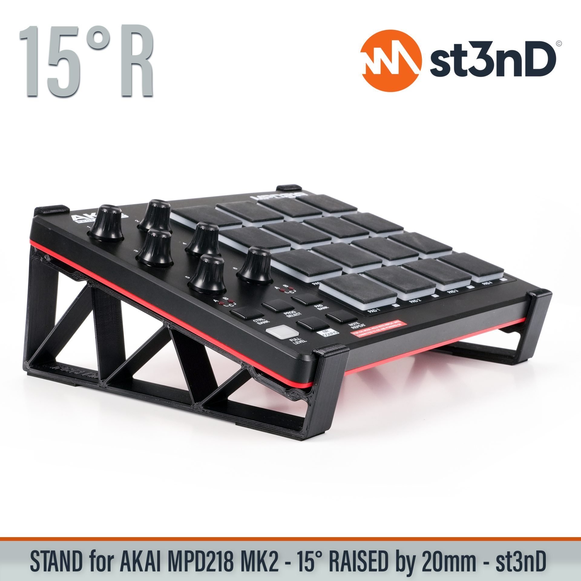 3d printed stand akai desktop stand st3nD stand akai mpd akai mpd218 mpd218 stand raised stand sturdy