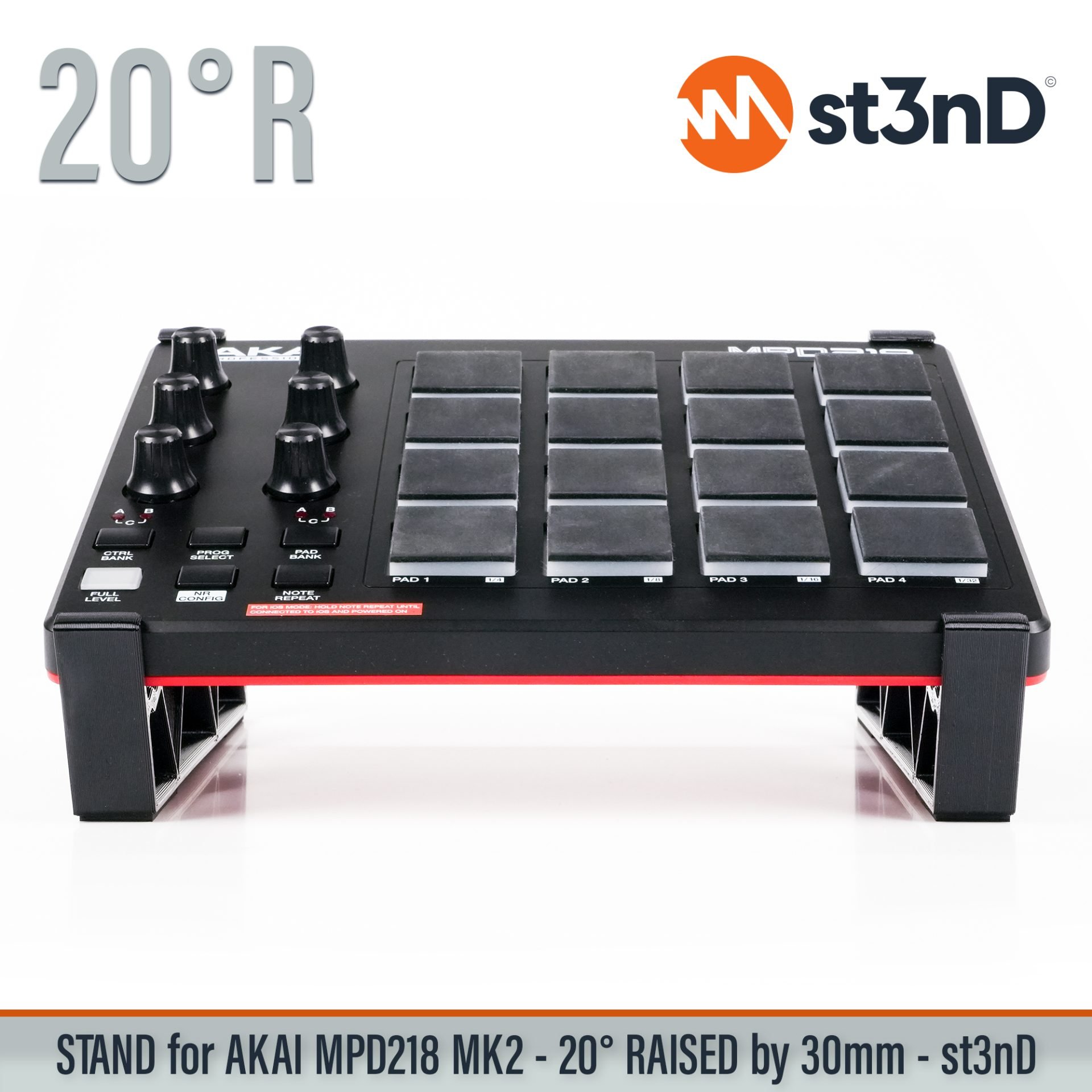 3d printed stand akai desktop stand st3nD stand akai mpd akai mpd218 mpd218 stand raised stand sturdy
