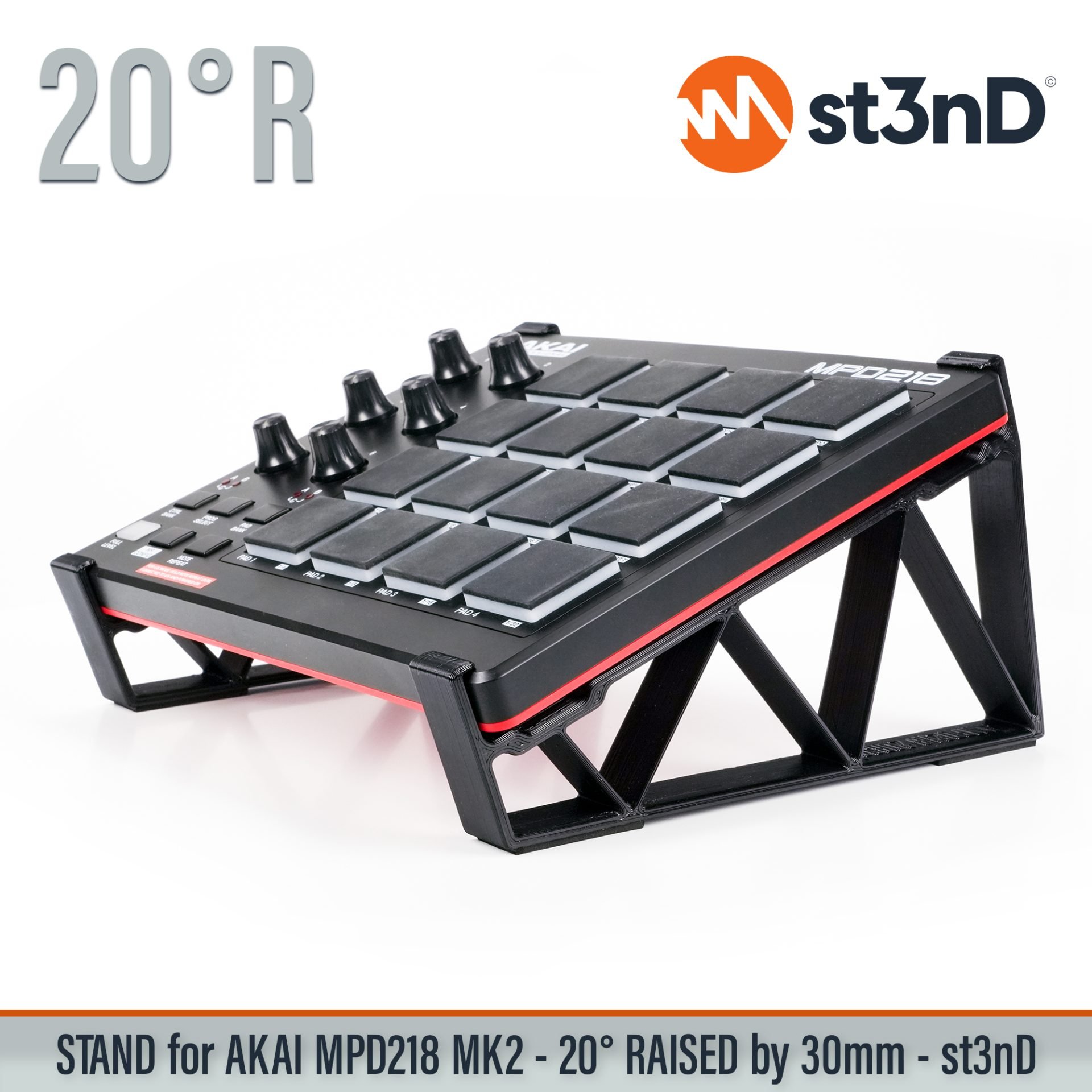 3d printed stand akai desktop stand st3nD stand akai mpd akai mpd218 mpd218 stand raised stand sturdy