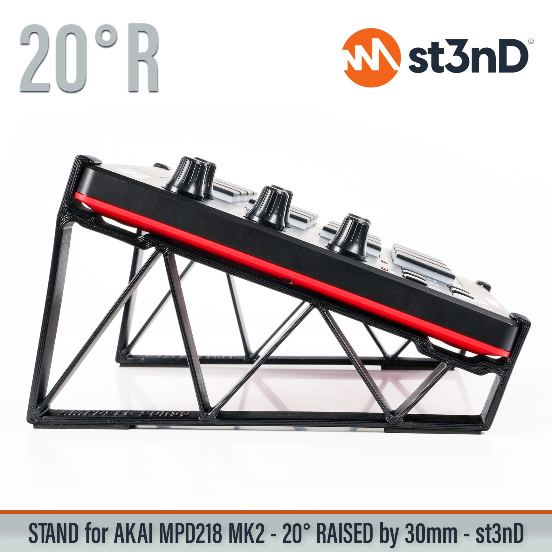 3d printed stand akai desktop stand st3nD stand akai mpd akai mpd218 mpd218 stand raised stand sturdy