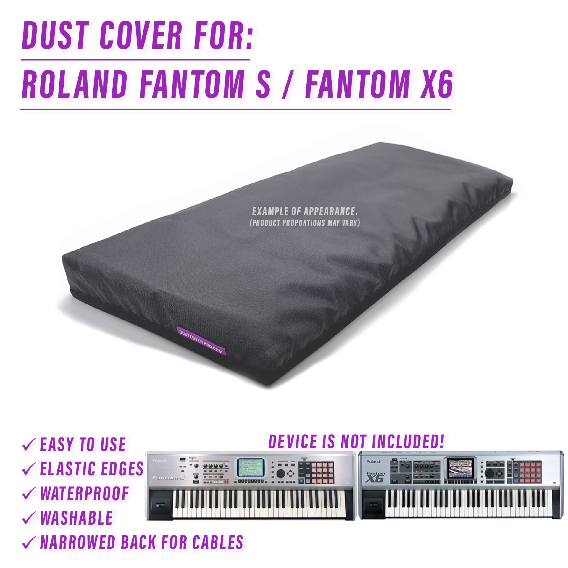 dust cover dustcover dustcoverpro elastic roland synth synth protection water resistant waterproof fantom s fantom x6