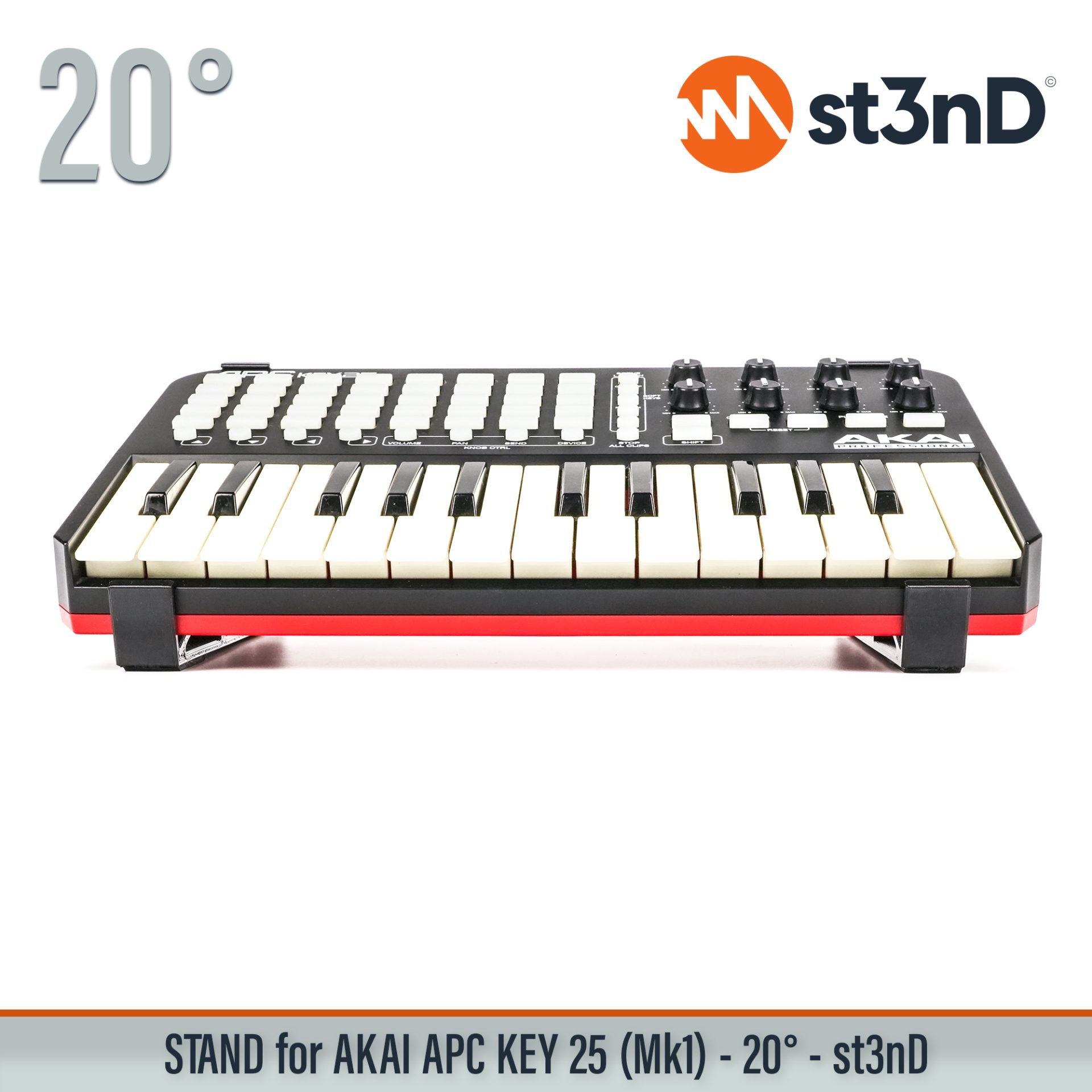 3d printed stand akai akai apc desktop stand st3nD stand MIDI keyboard controller Ableton Live Akai APC Key 25 (Mk1) APC Key 25 Mk1 Akai Pro daw controlle