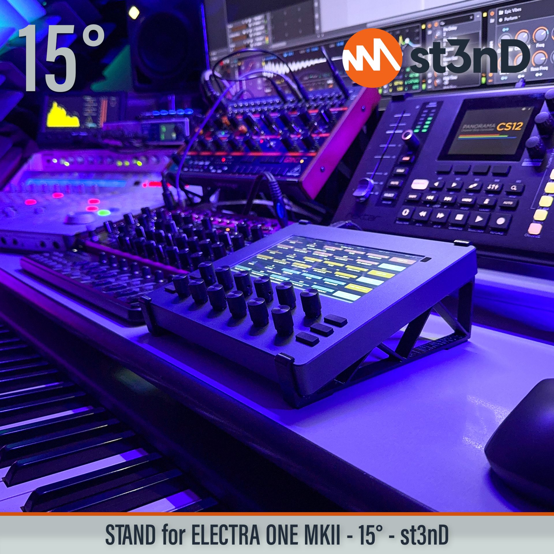daw controller photoshop portable powerful interface st3nD stable stand strong sturdy tilted usb controller video editing ELECTRA ONE MKII daw midi controller MIDI conrtoller Electra One Midi