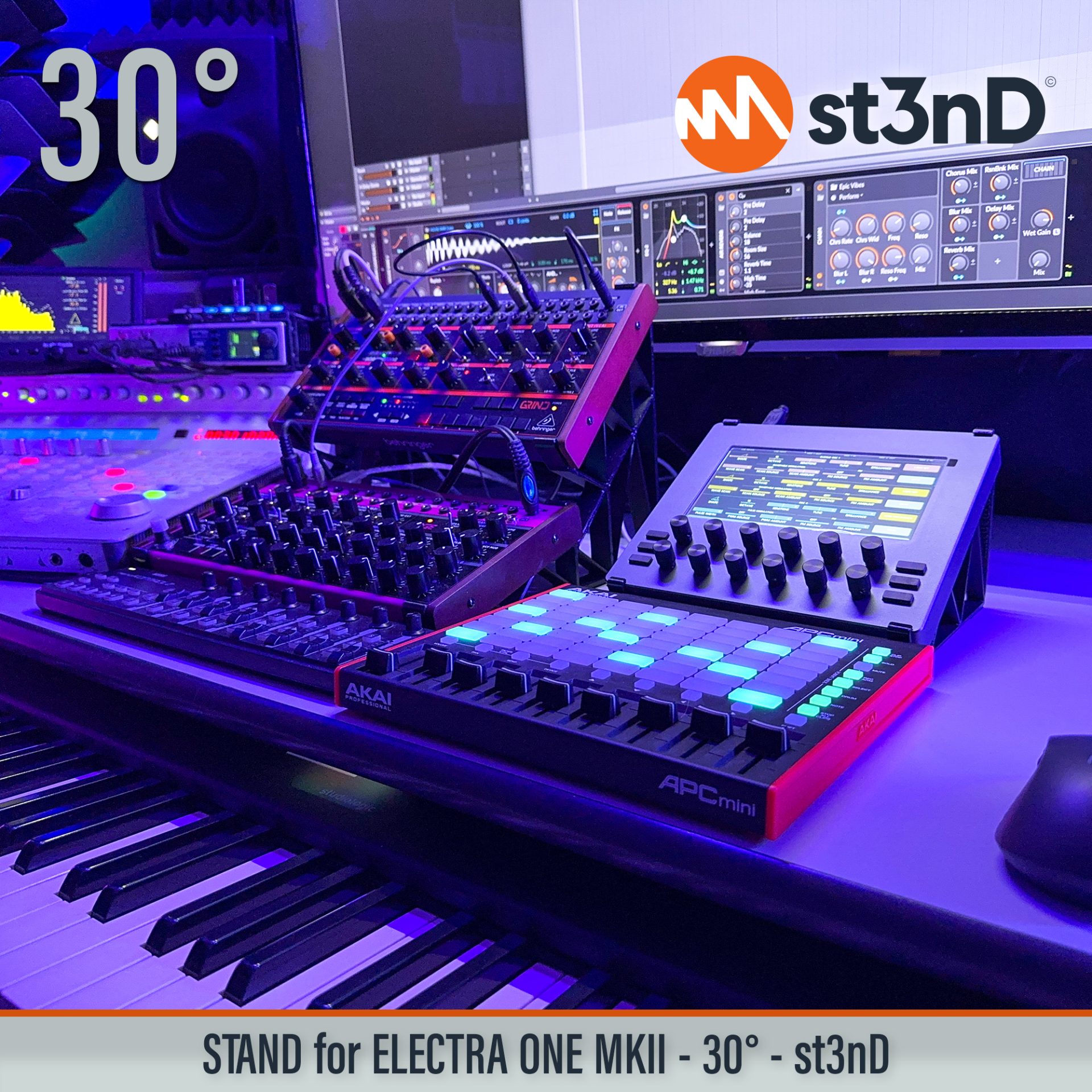 daw controller daw midi controller Electra One Midi ELECTRA ONE MKII MIDI conrtoller photoshop portable powerful interface st3nD stable stand strong sturdy tilted usb controller