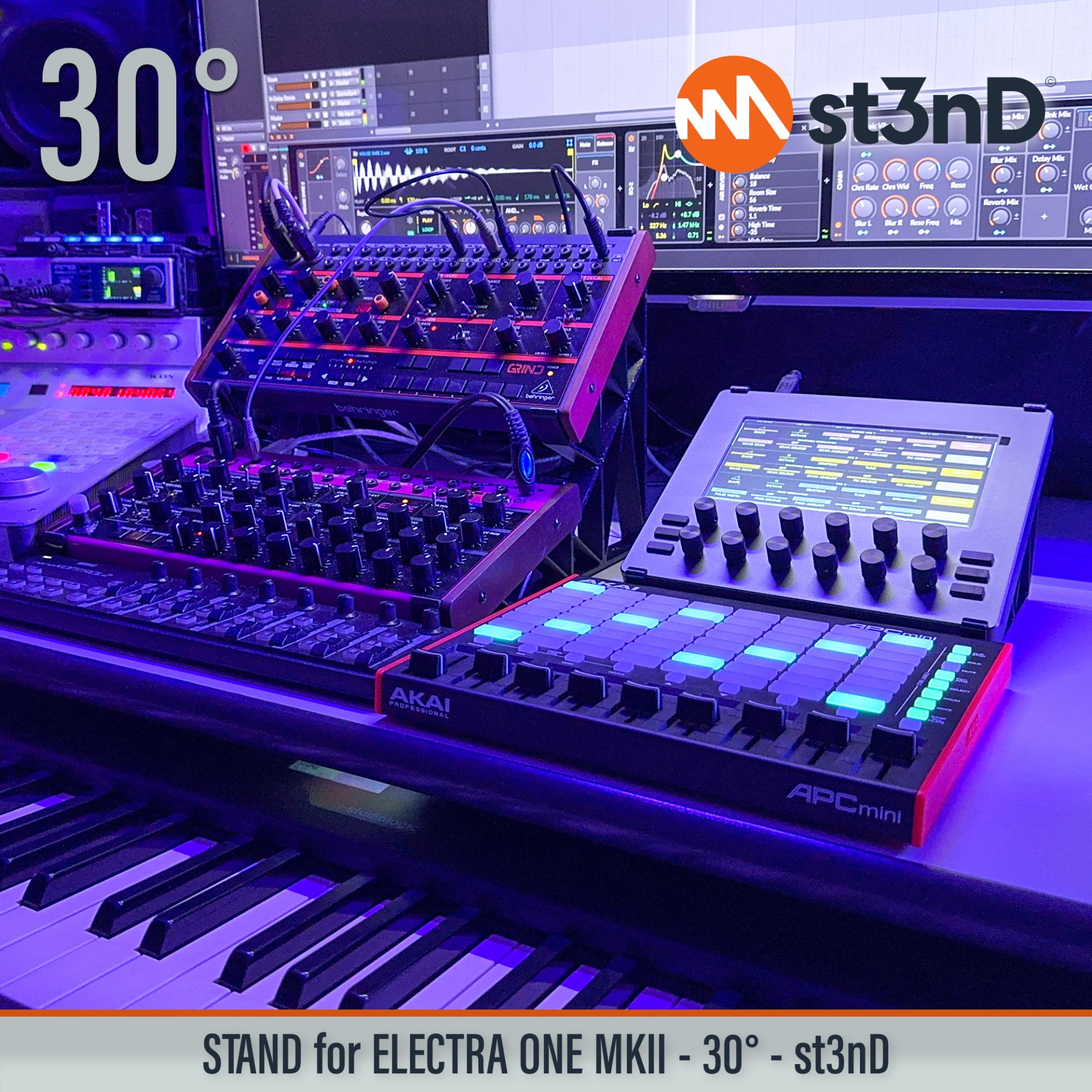 daw controller daw midi controller Electra One Midi ELECTRA ONE MKII MIDI conrtoller photoshop portable powerful interface st3nD stable stand strong sturdy tilted usb controller