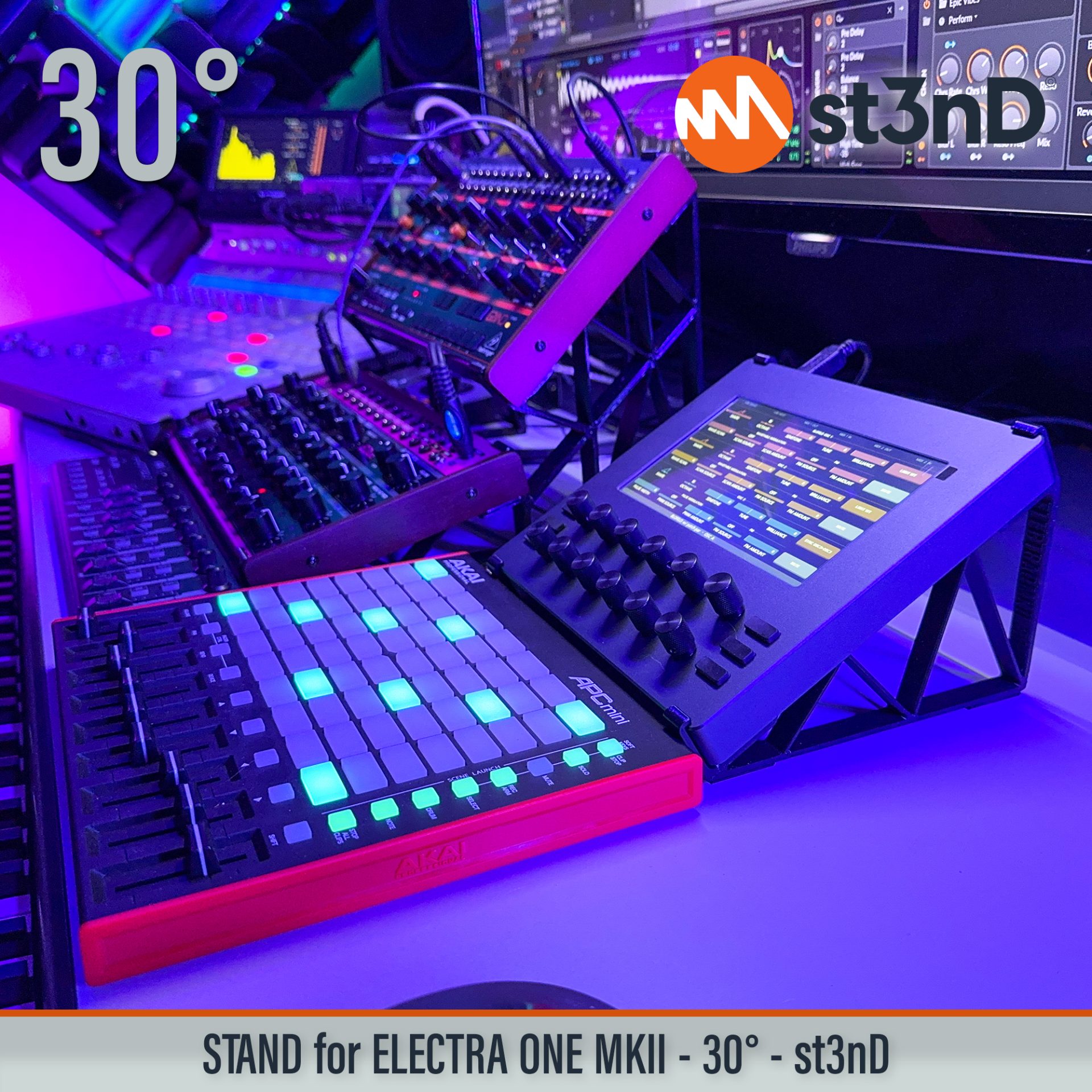 daw controller daw midi controller Electra One Midi ELECTRA ONE MKII MIDI conrtoller photoshop portable powerful interface st3nD stable stand strong sturdy tilted usb controller