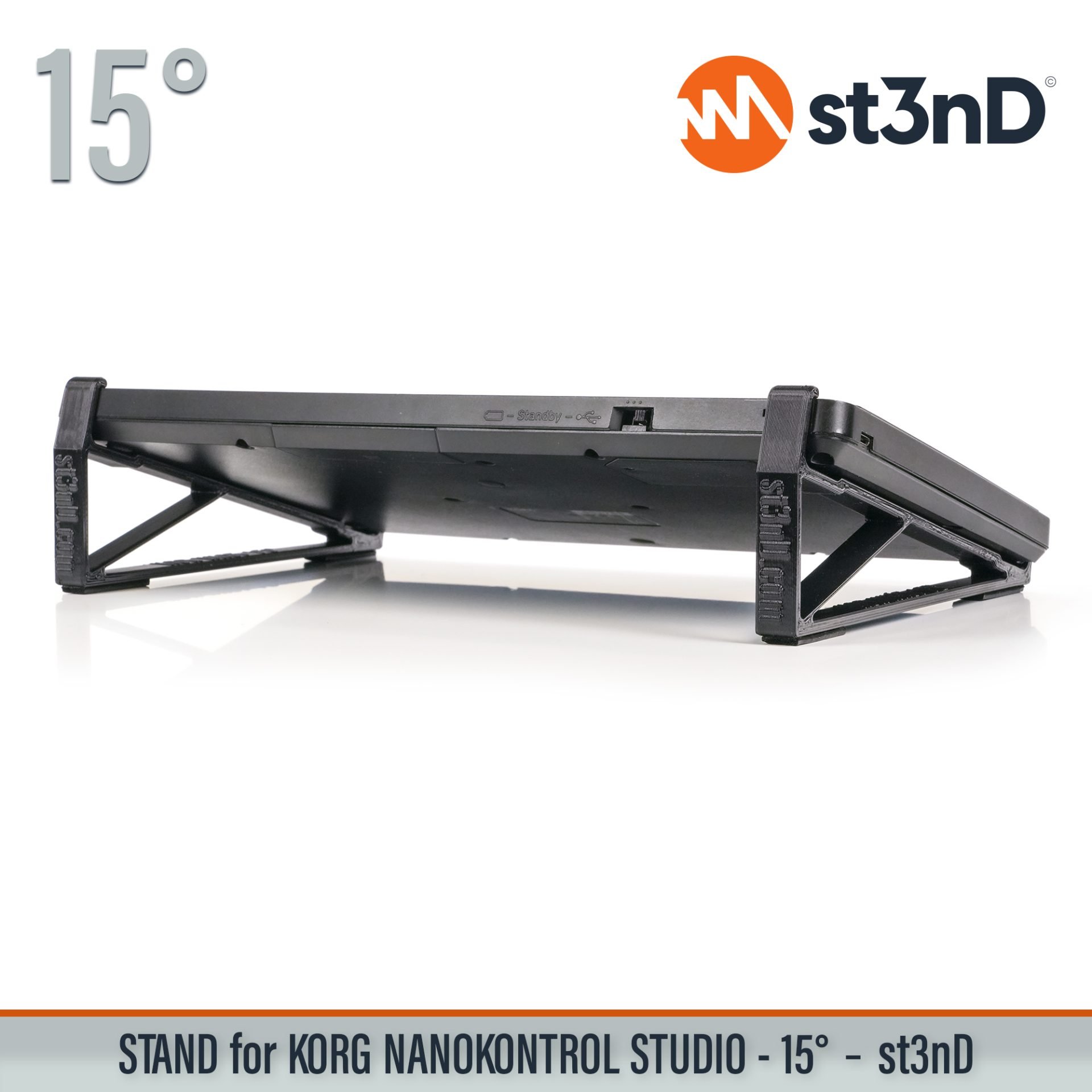 controller instrument accessory korg Korg nanoKONTROL Studio Mobile MIDI Controller nanoKONTROL Studio portable st3nD stable stand strong sturdy synth tilted