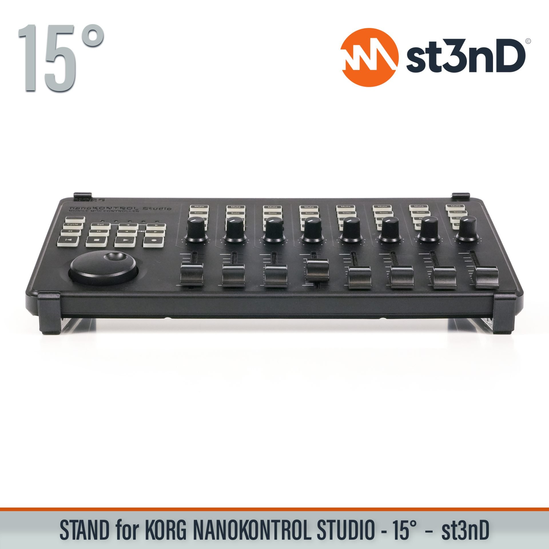 controller instrument accessory korg Korg nanoKONTROL Studio Mobile MIDI Controller nanoKONTROL Studio portable st3nD stable stand strong sturdy synth tilted