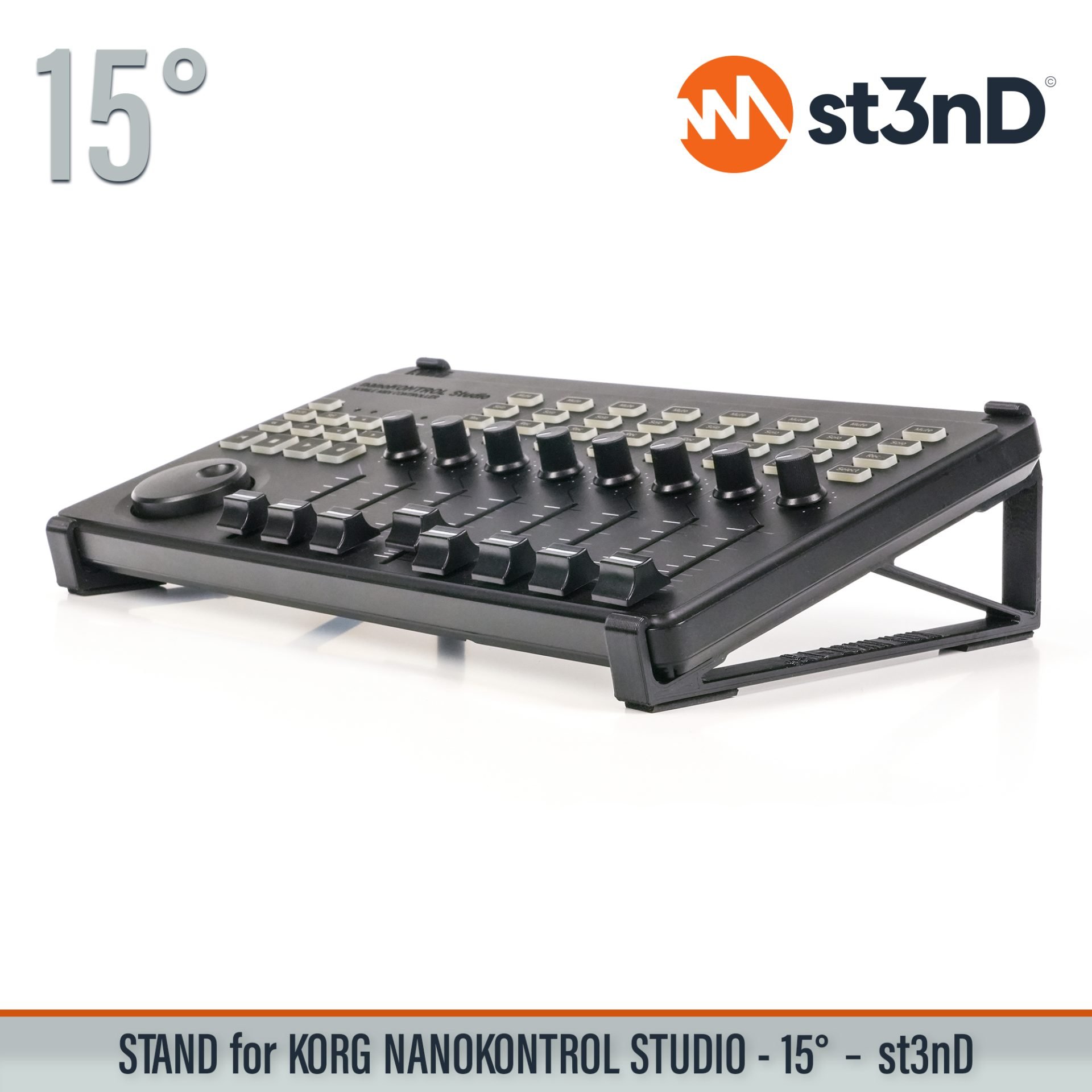 controller instrument accessory korg Korg nanoKONTROL Studio Mobile MIDI Controller nanoKONTROL Studio portable st3nD stable stand strong sturdy synth tilted