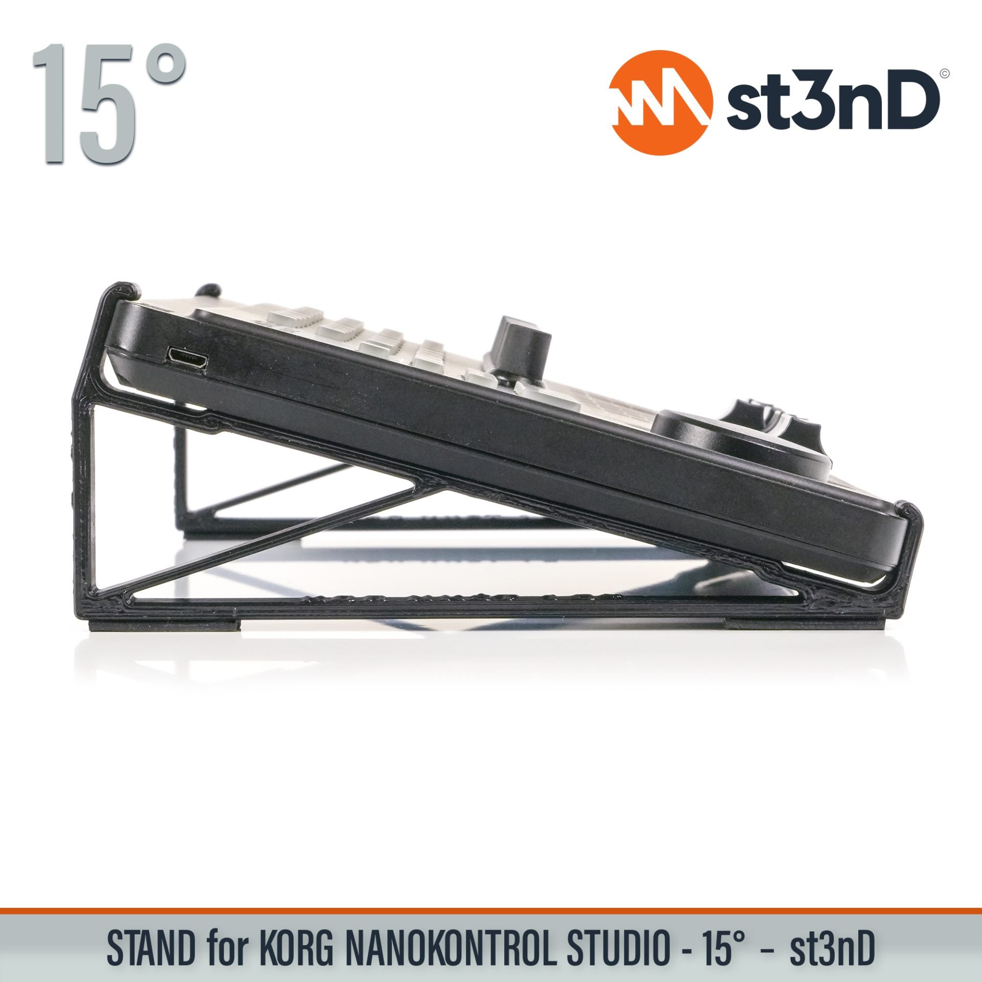 controller instrument accessory korg Korg nanoKONTROL Studio Mobile MIDI Controller nanoKONTROL Studio portable st3nD stable stand strong sturdy synth tilted