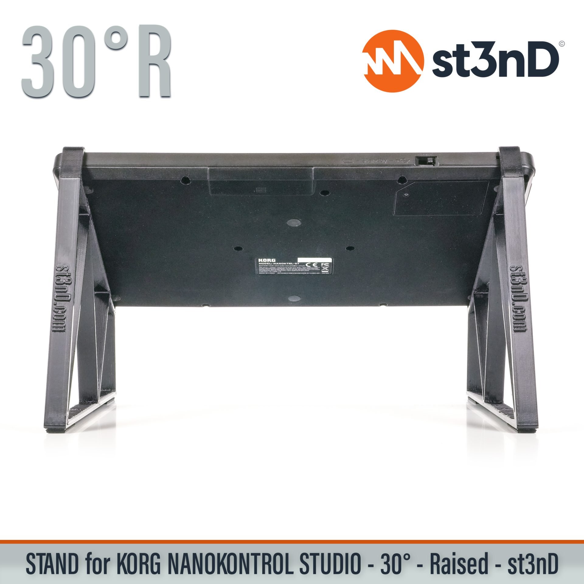 controller instrument accessory korg Korg nanoKONTROL Studio Mobile MIDI Controller nanoKONTROL Studio portable st3nD stable stand strong sturdy synth tilted