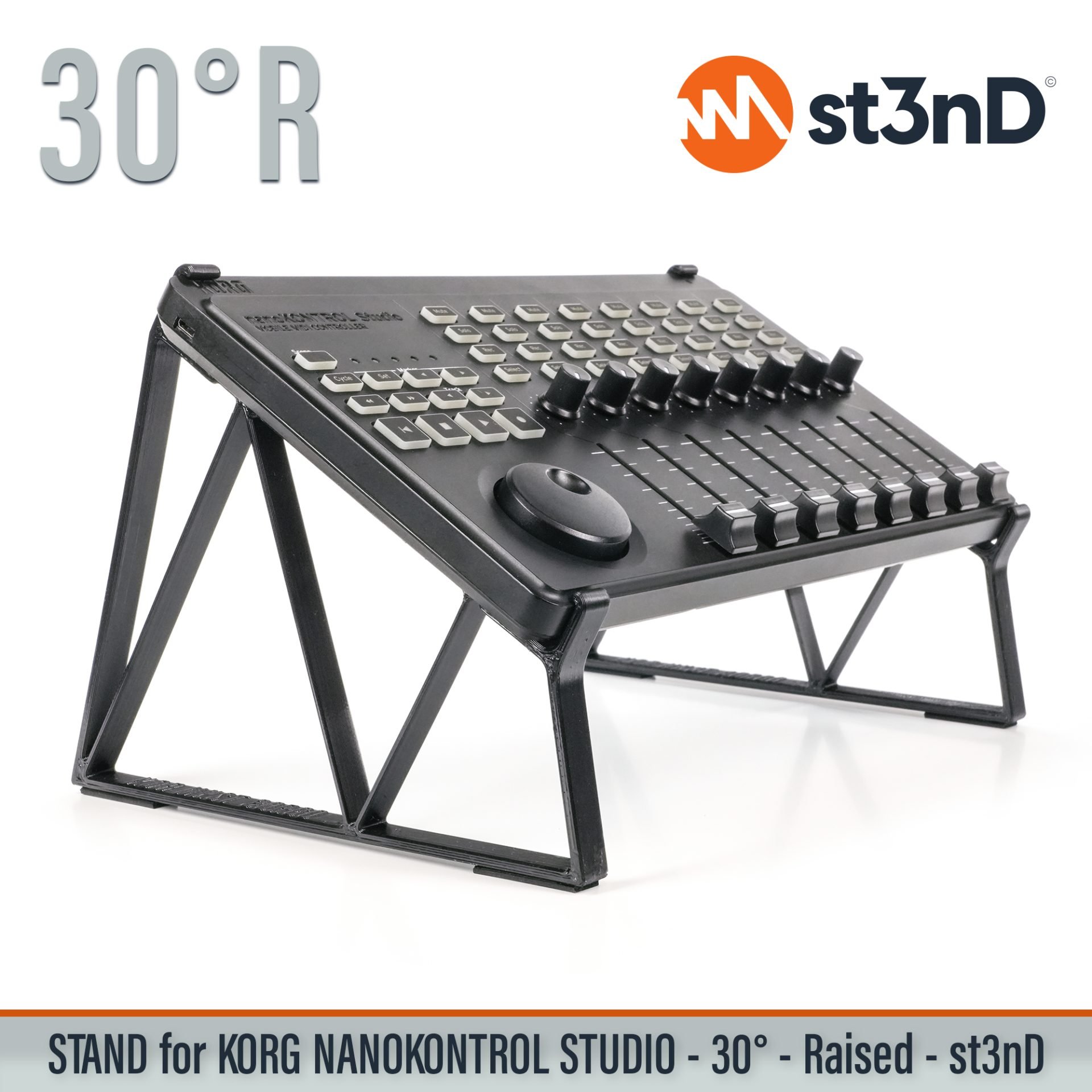 controller instrument accessory korg Korg nanoKONTROL Studio Mobile MIDI Controller nanoKONTROL Studio portable st3nD stable stand strong sturdy synth tilted