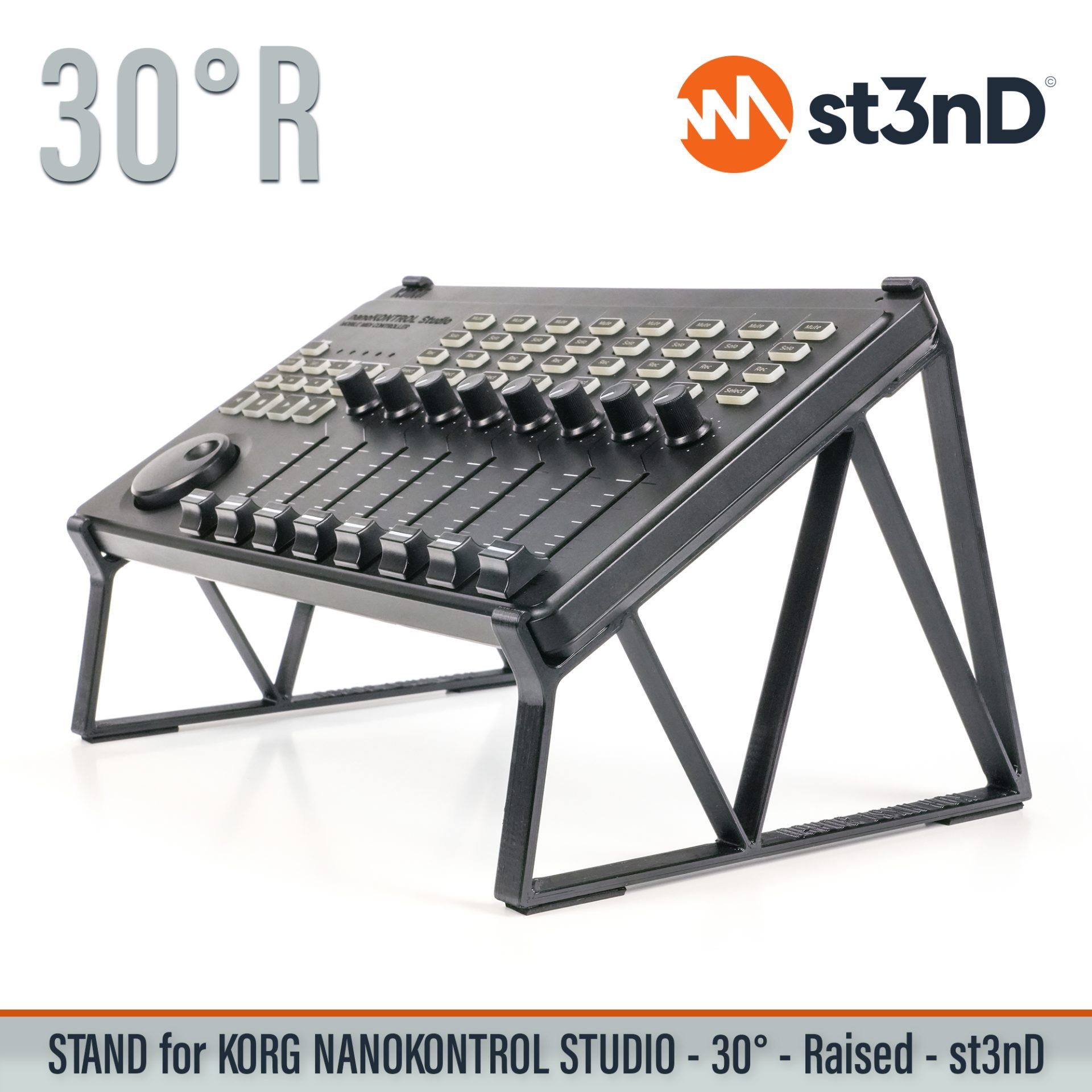 controller instrument accessory korg Korg nanoKONTROL Studio Mobile MIDI Controller nanoKONTROL Studio portable st3nD stable stand strong sturdy synth tilted