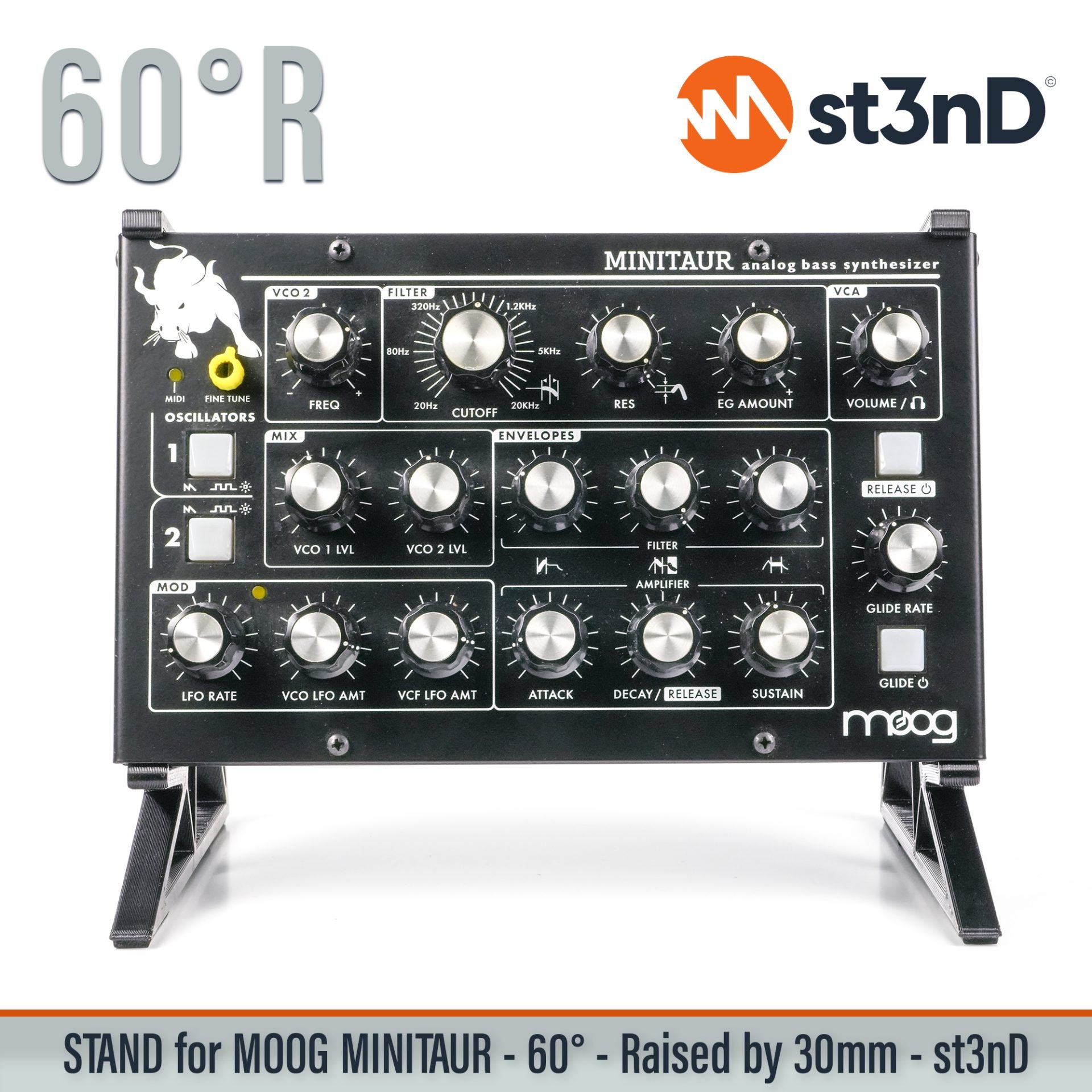 bass bass synth desktop synth Minitaur MOOG MOOG Minitaur portable st3nD stable stand strong sturdy tilted