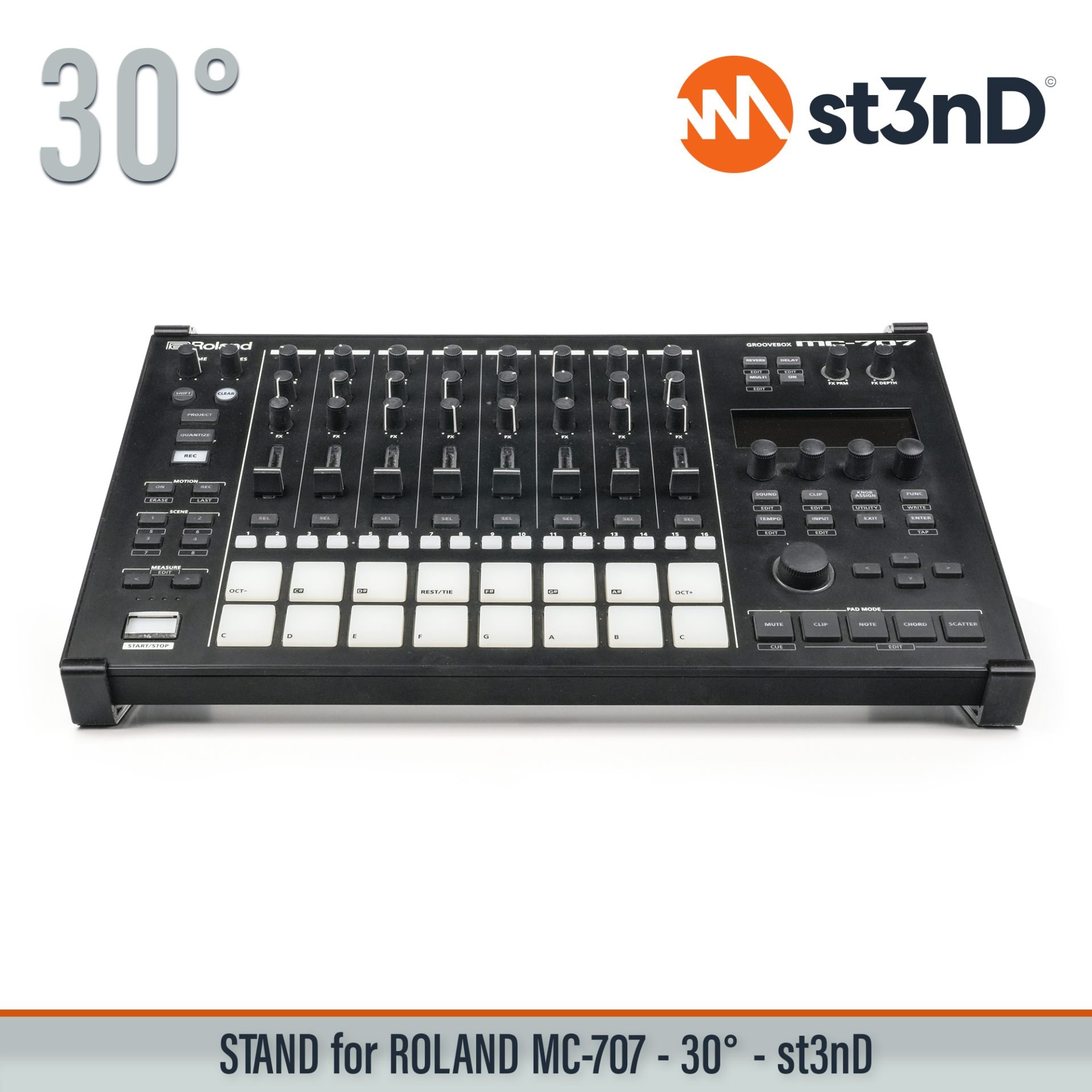 aira controller drum machine Mc 707 portable roland roland drum machine roland mc 707 sequencer st3nD stand studio equipment sturdy tilted