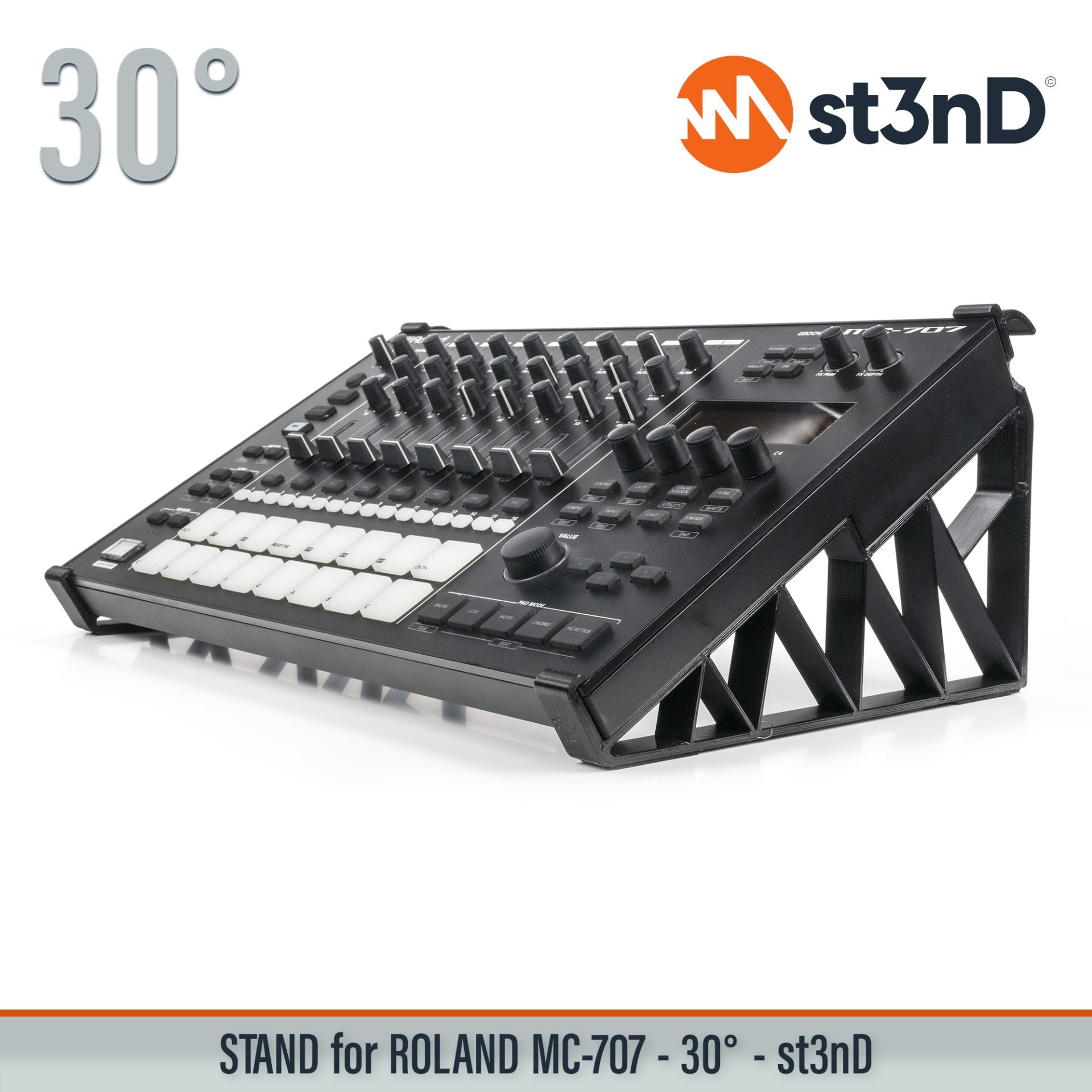 aira controller drum machine Mc 707 portable roland roland drum machine roland mc 707 sequencer st3nD stand studio equipment sturdy tilted