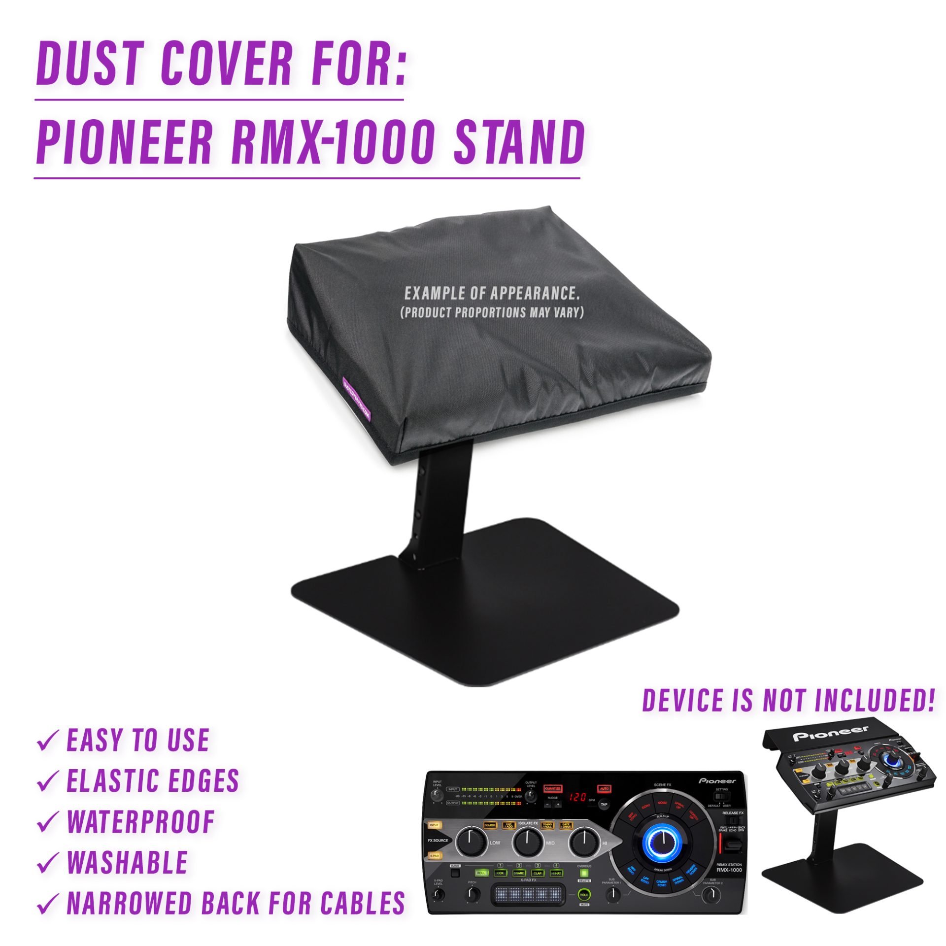 dust cover dustcover dustcoverpro elastic Pioneer DJ Pioneer RMX 1000 RMX-1000 synth synth protection water resistant waterproof Pioneer RMX-1000-STAND RMX-1000-STAND RMX 1000 STAND
