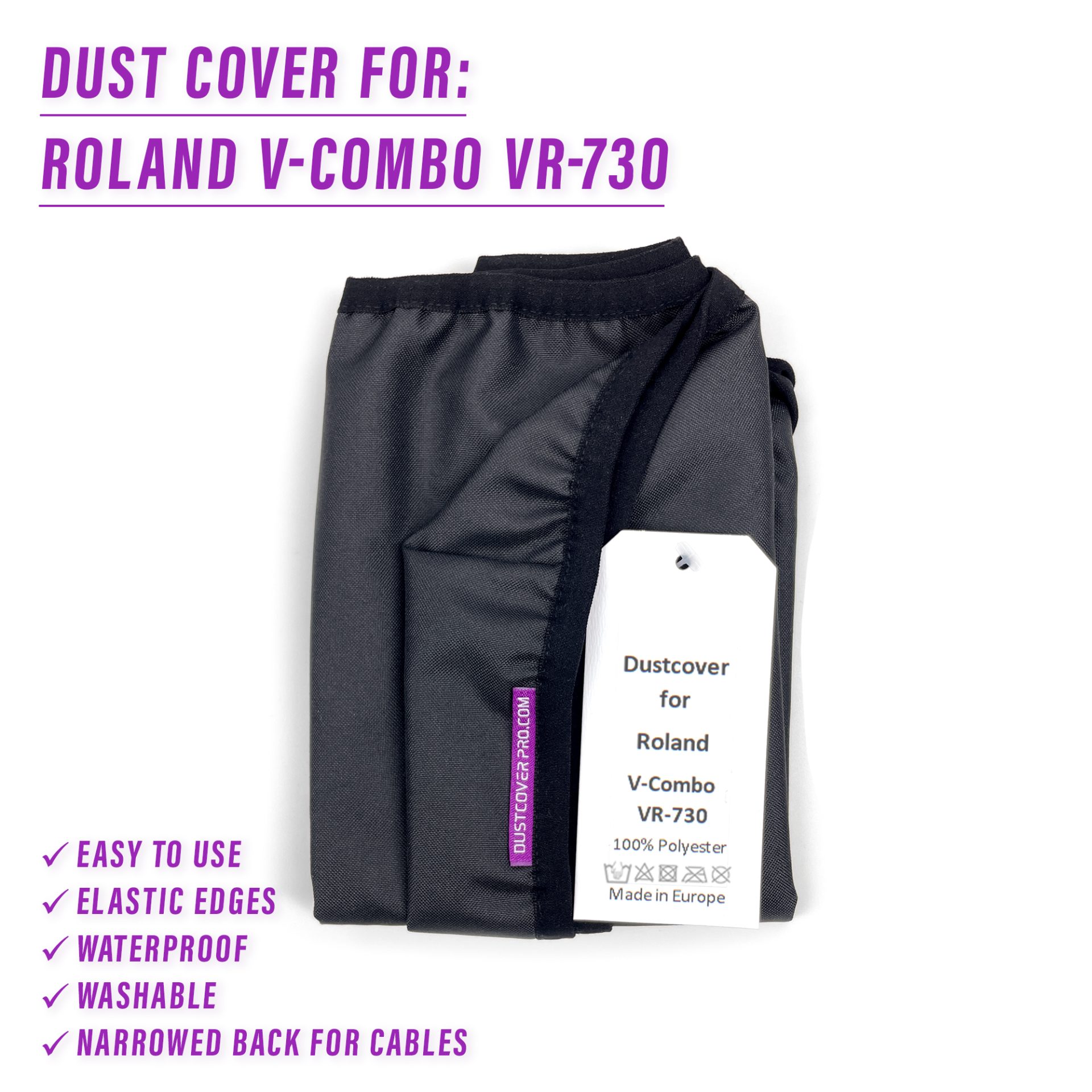 cover dust dustcoverpro elastic roland roland workstation synth synth protection water resistant v-combo vr-730