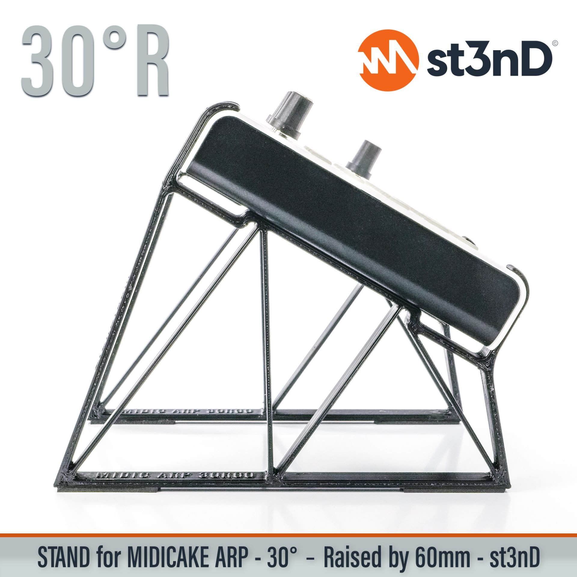 MIDI arpeggiator and sequencer midi sequencer MIDICAKE MIDICAKE ARP portable st3nD stable stand strong sturdy tilted