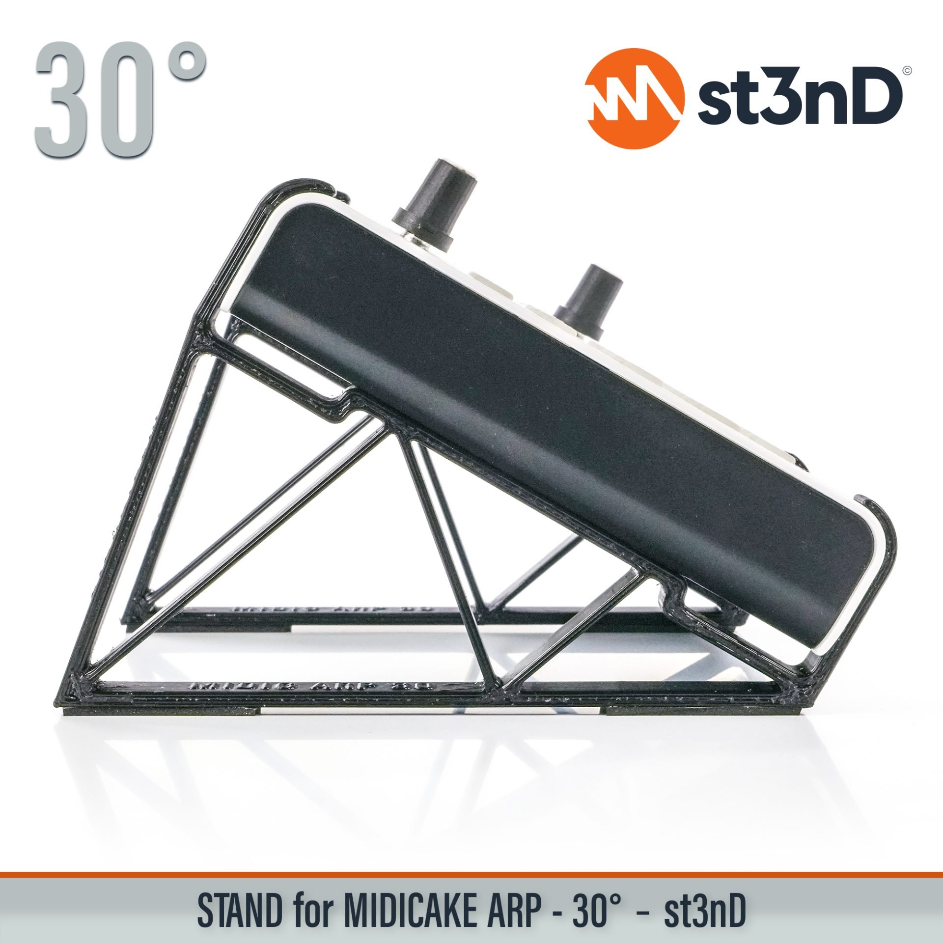 MIDI arpeggiator and sequencer midi sequencer MIDICAKE MIDICAKE ARP portable st3nD stable stand strong sturdy tilted