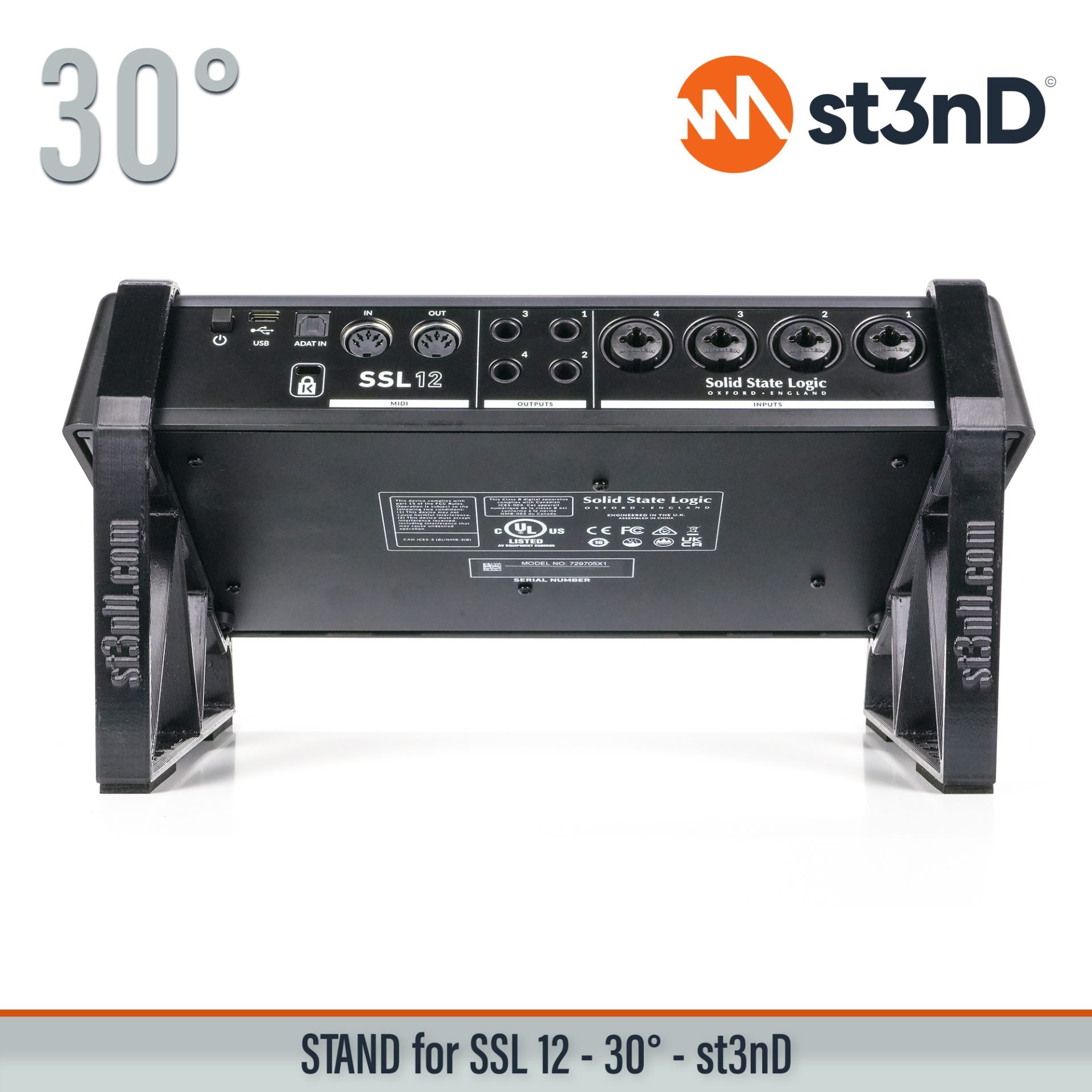 audio interface portable Solid State Logic sound card ssl ssl usb interface st3nD stable stand strong sturdy tilted Solid State Logic SSL 12 SSL 12