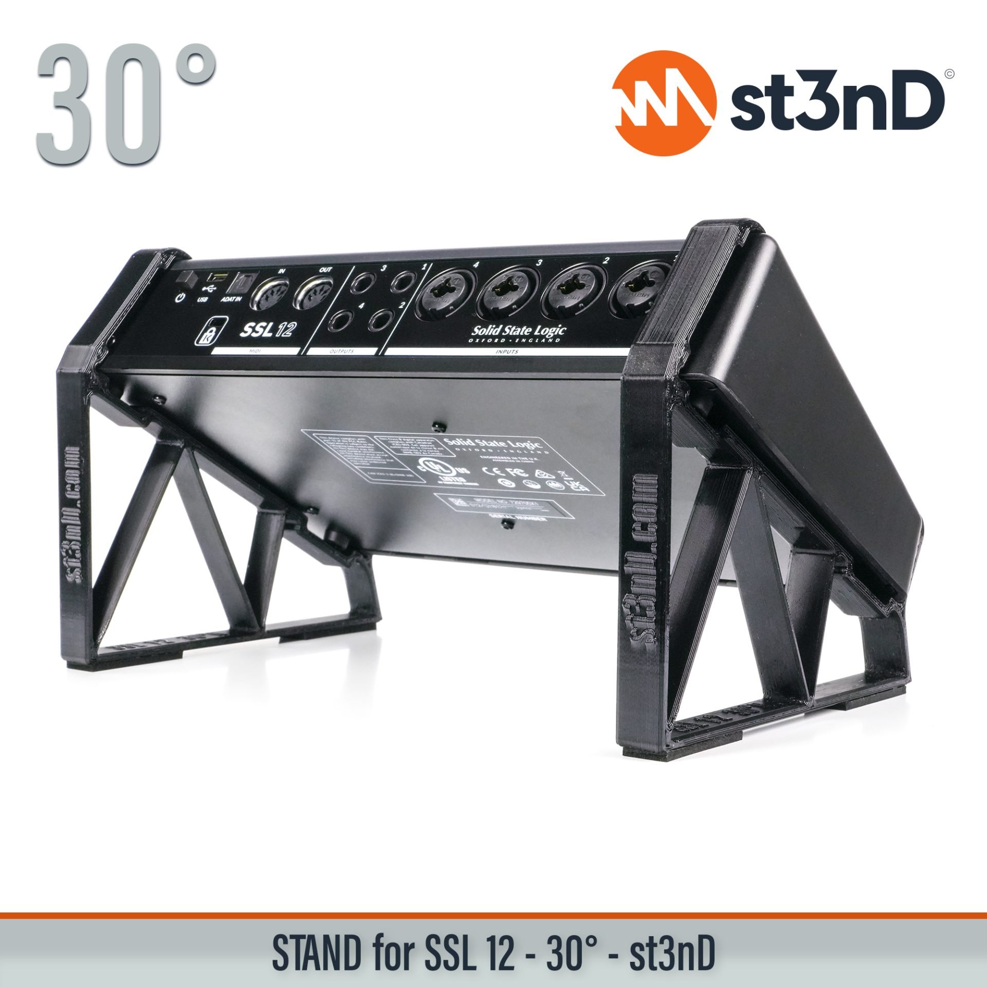 audio interface portable Solid State Logic sound card ssl ssl usb interface st3nD stable stand strong sturdy tilted Solid State Logic SSL 12 SSL 12