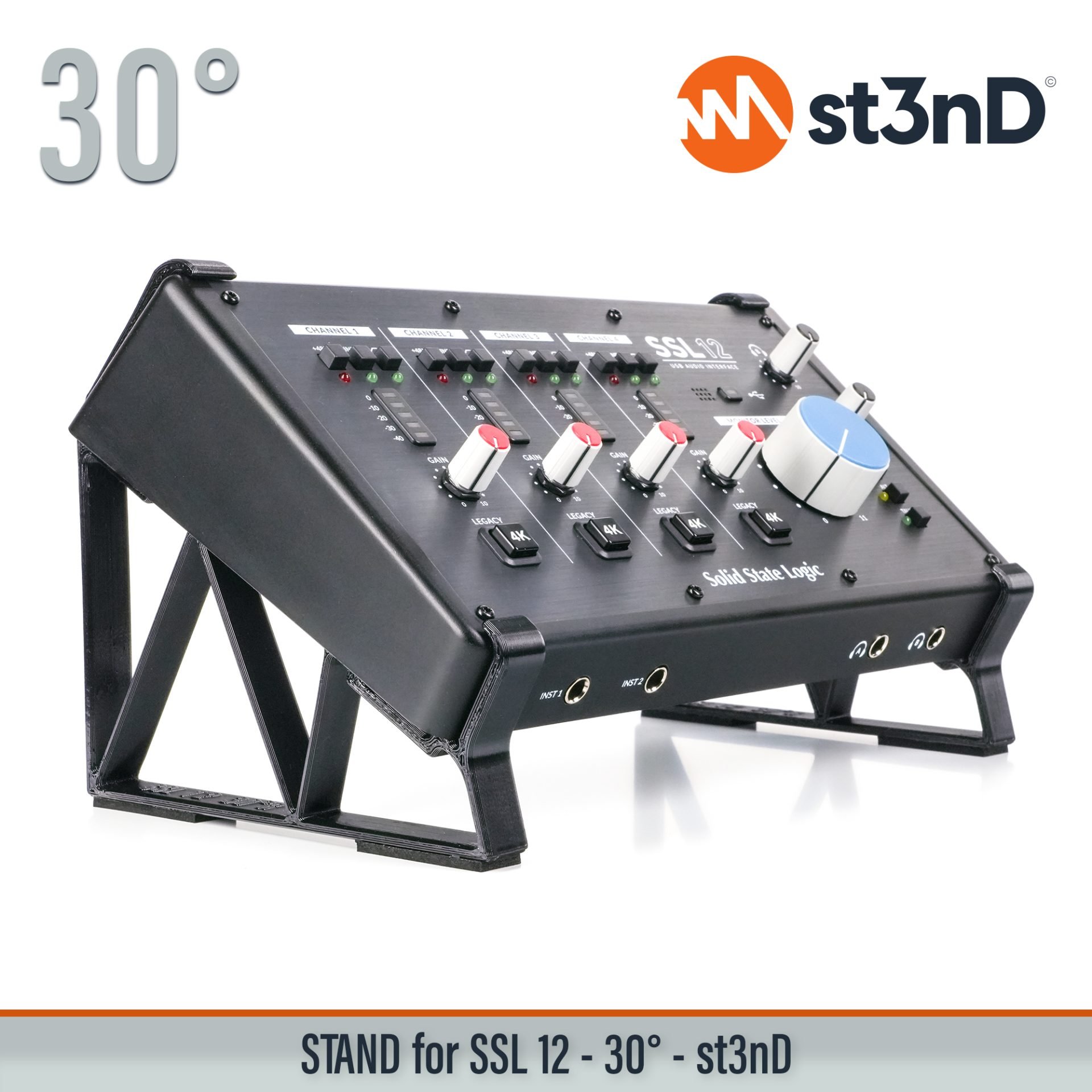 audio interface portable Solid State Logic sound card ssl ssl usb interface st3nD stable stand strong sturdy tilted Solid State Logic SSL 12 SSL 12
