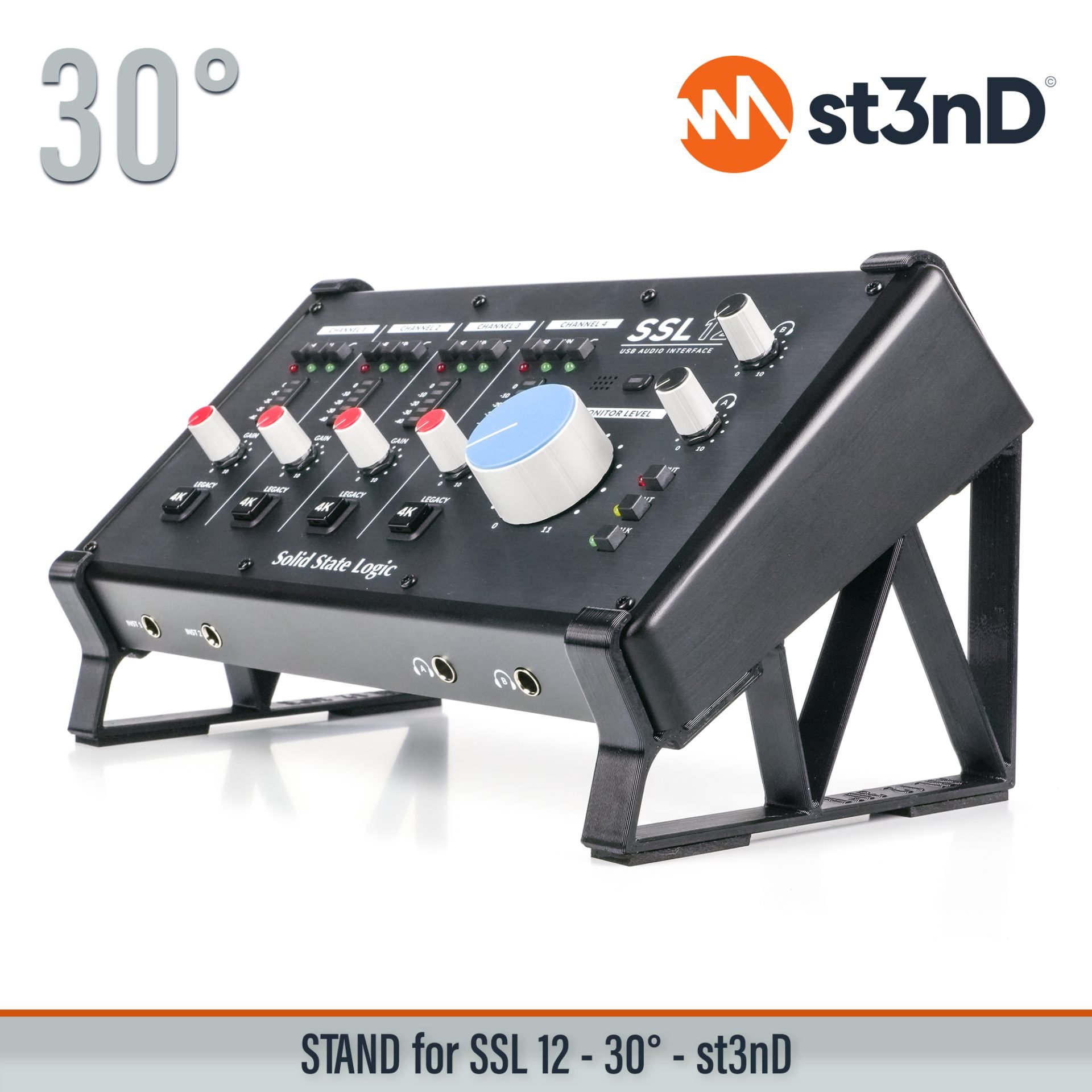 audio interface portable Solid State Logic sound card ssl ssl usb interface st3nD stable stand strong sturdy tilted Solid State Logic SSL 12 SSL 12