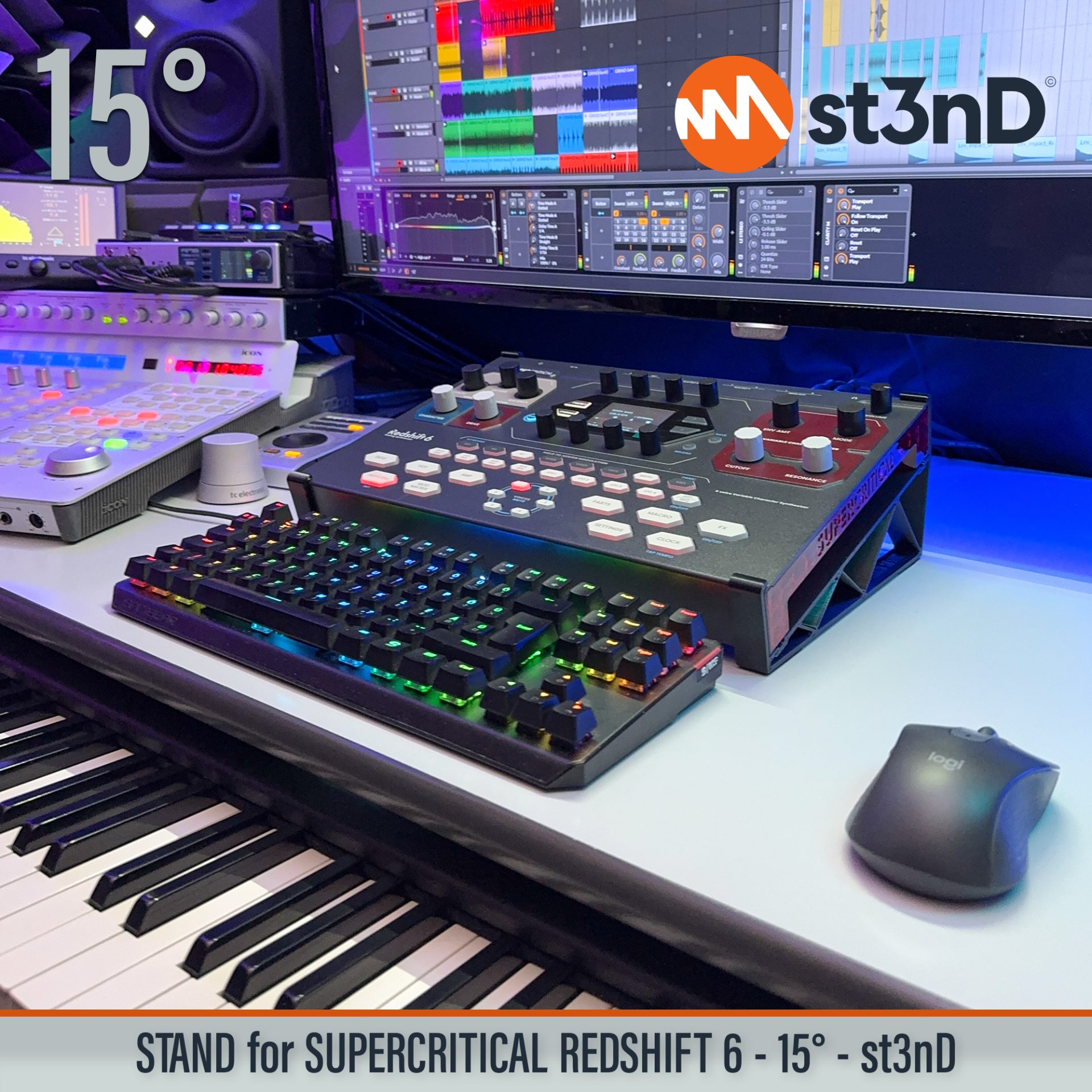 portable st3nD stable stand strong sturdy tilted SUPERCRITICAL REDSHIFT 6 analog synth SUPERCRITICAL REDSHIFT 6 analog synth analog synth