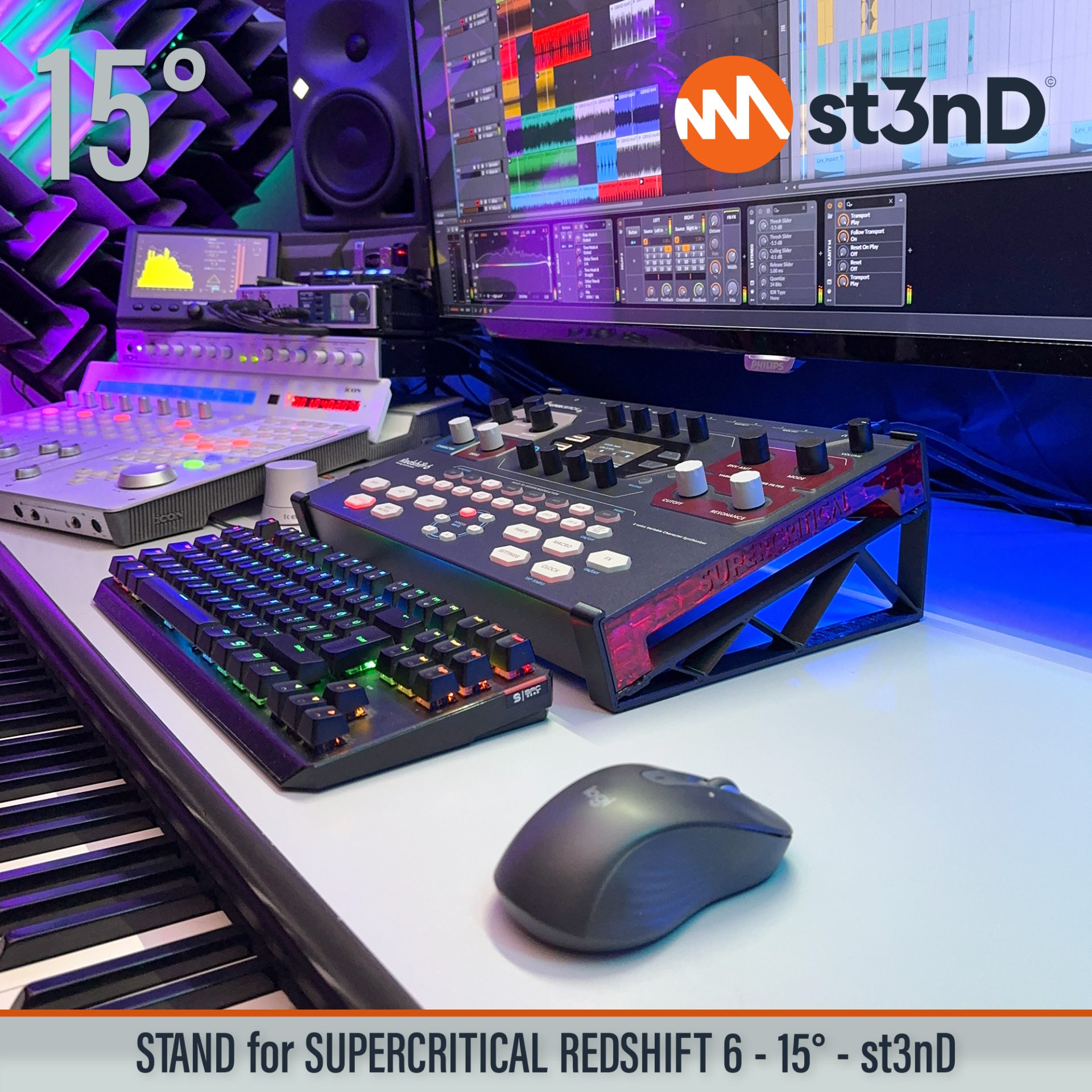 portable st3nD stable stand strong sturdy tilted SUPERCRITICAL REDSHIFT 6 analog synth SUPERCRITICAL REDSHIFT 6 analog synth analog synth