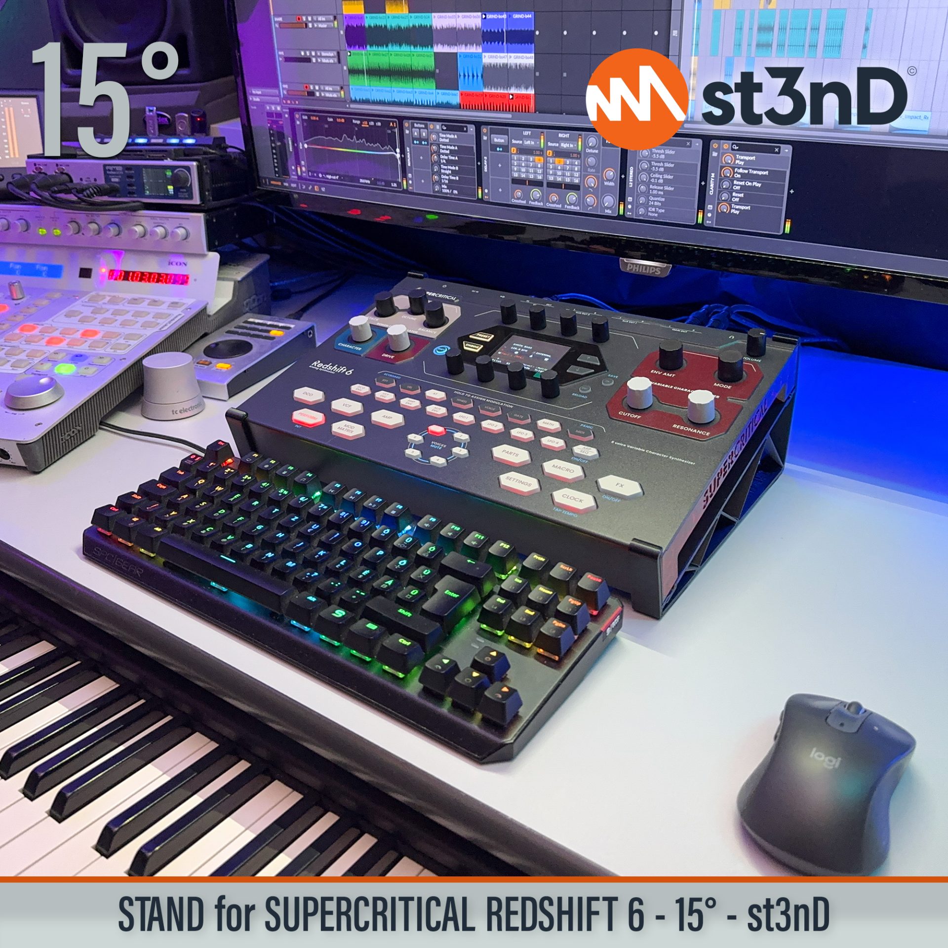 portable st3nD stable stand strong sturdy tilted SUPERCRITICAL REDSHIFT 6 analog synth SUPERCRITICAL REDSHIFT 6 analog synth analog synth