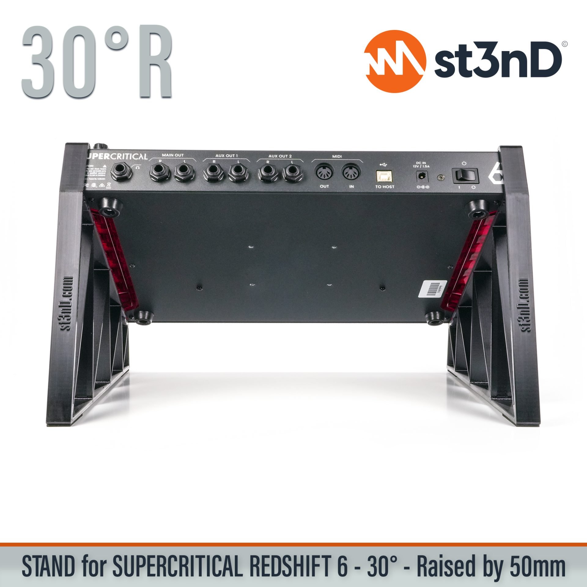 analog synth portable REDSHIFT 6 analog synth st3nD stable stand strong sturdy SUPERCRITICAL SUPERCRITICAL REDSHIFT 6 analog synth tilted