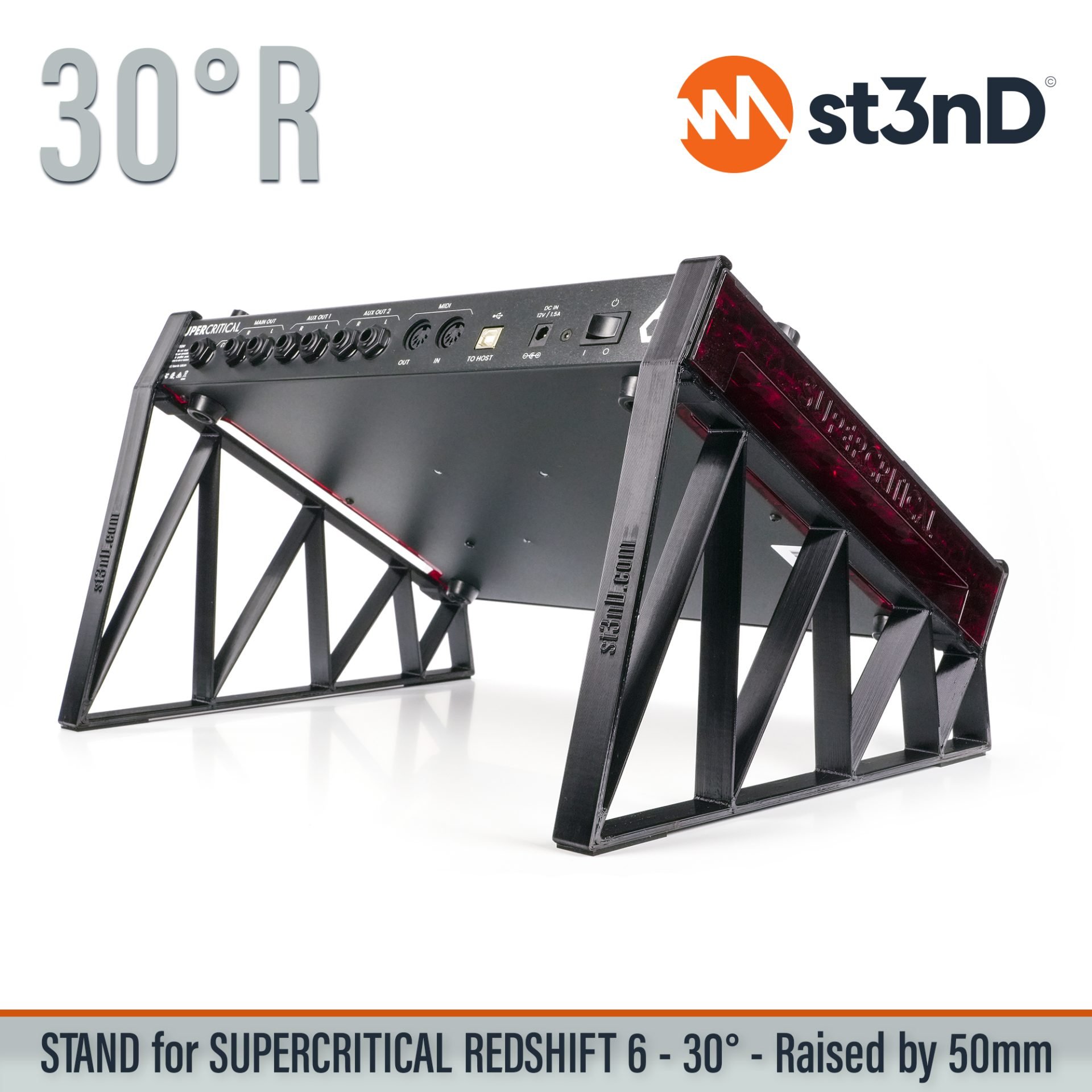 analog synth portable REDSHIFT 6 analog synth st3nD stable stand strong sturdy SUPERCRITICAL SUPERCRITICAL REDSHIFT 6 analog synth tilted