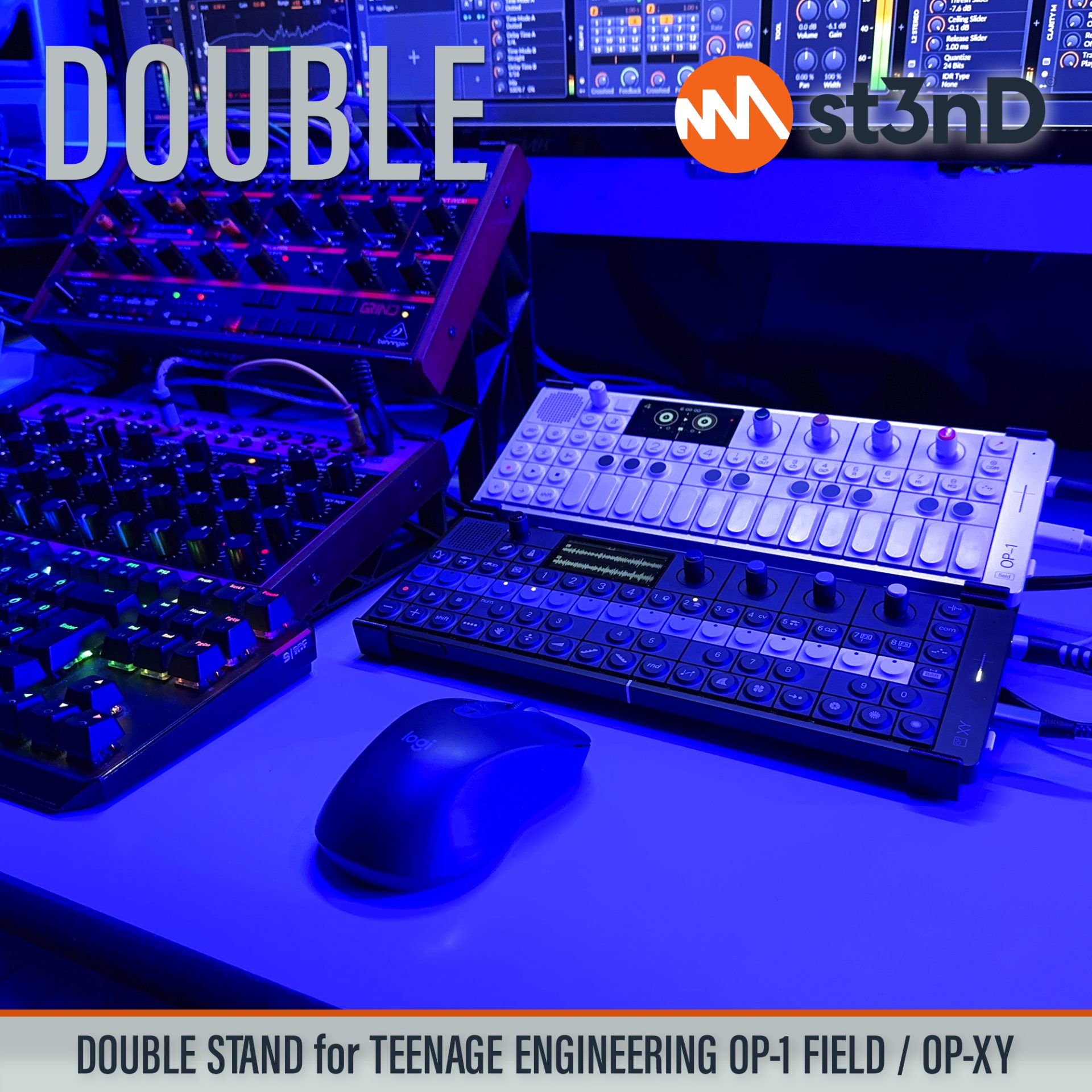 OP-1 Field, OP-XY, OP1 Field, portable, st3nD, stable, stand, strong, sturdy, Teenage Engineering, tilted