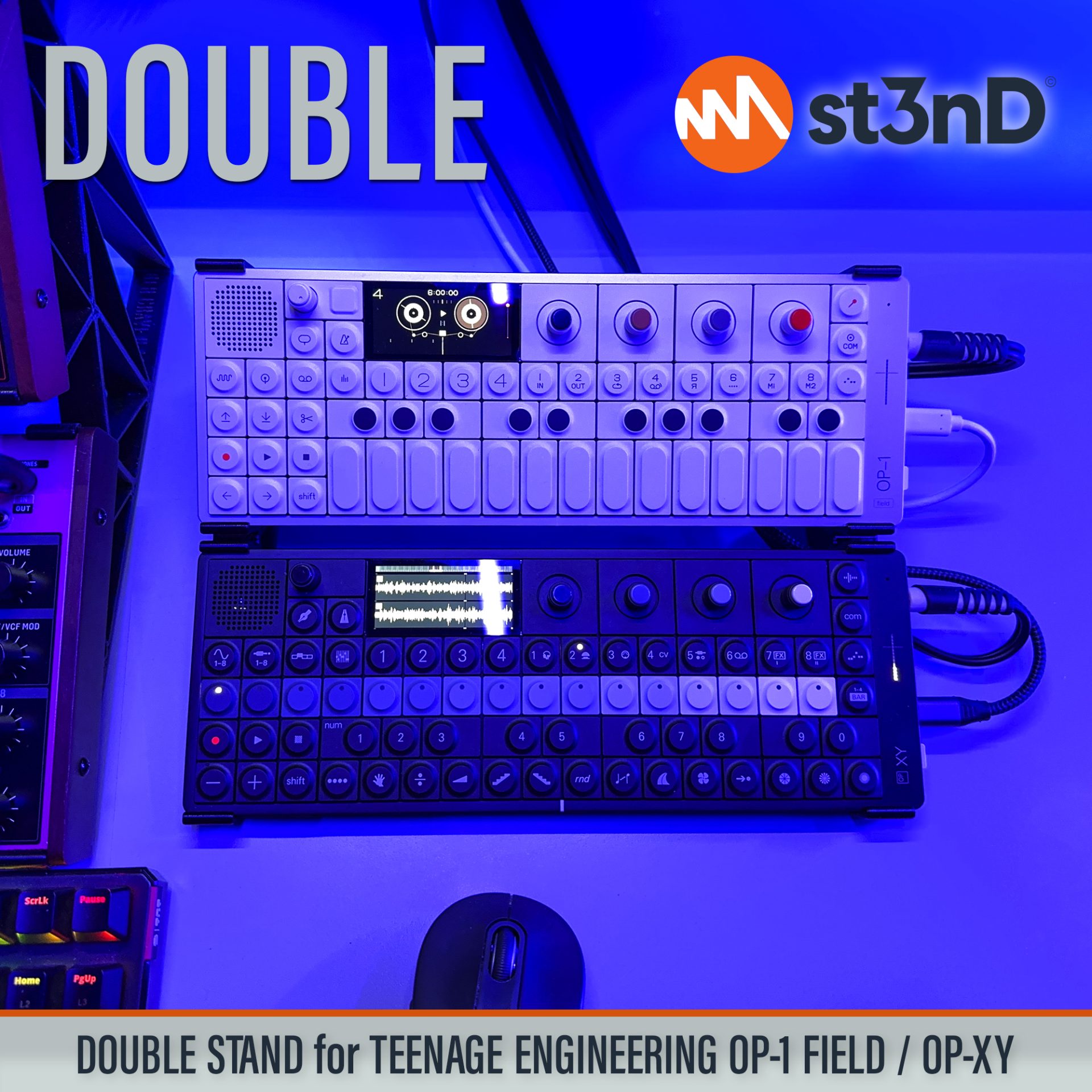 OP-1 Field, OP-XY, OP1 Field, portable, st3nD, stable, stand, strong, sturdy, Teenage Engineering, tilted