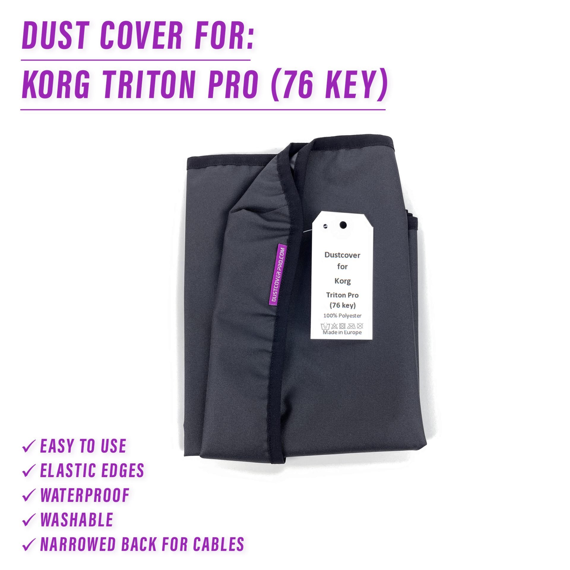 dust cover dustcover dustcoverpro elastic korg synth synth protection water resistant waterproof triton pro 76 key korg triton pro 76