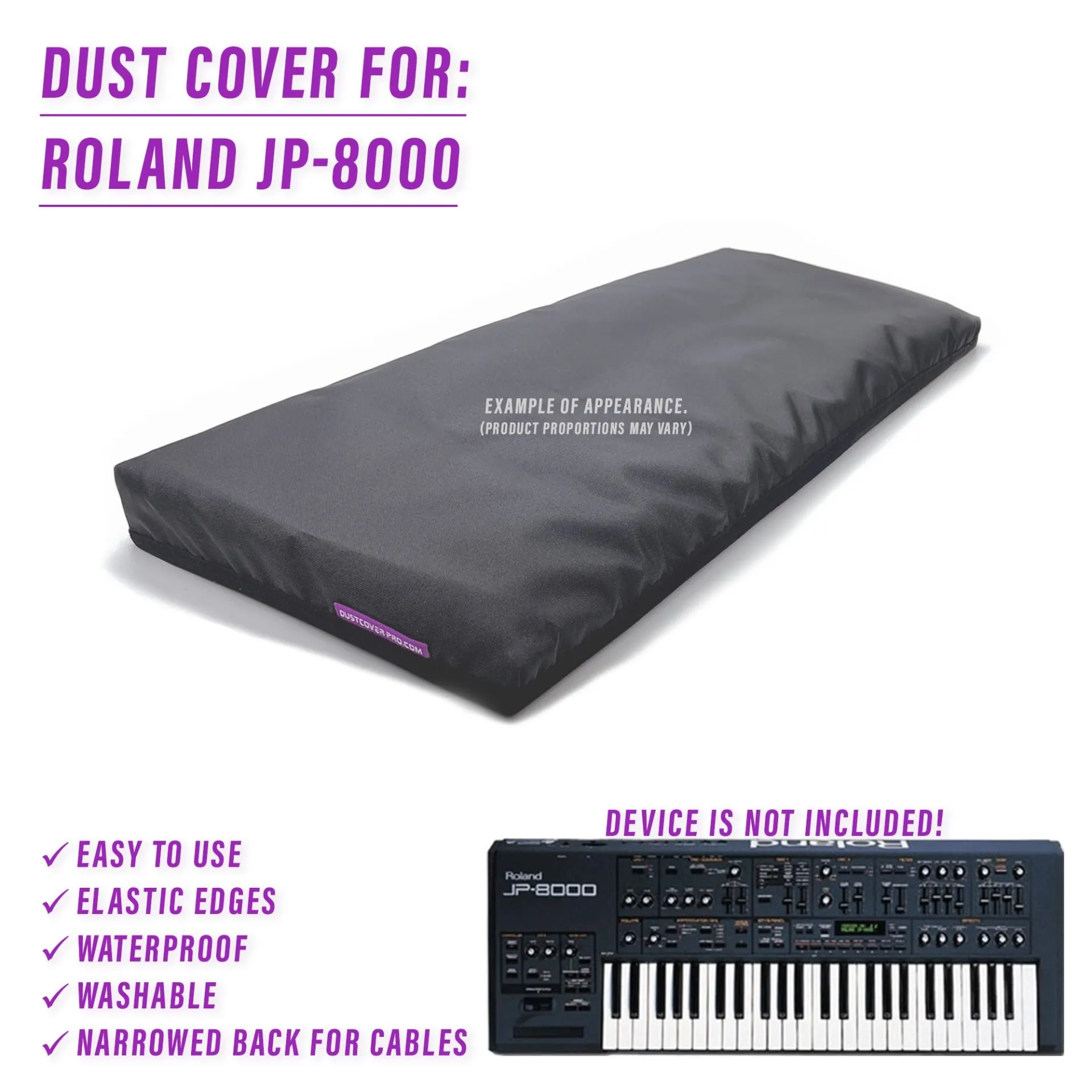 cover dust dustcoverpro elastic roland roland workstation synth synth protection water resistant JP-8000 roland JP800