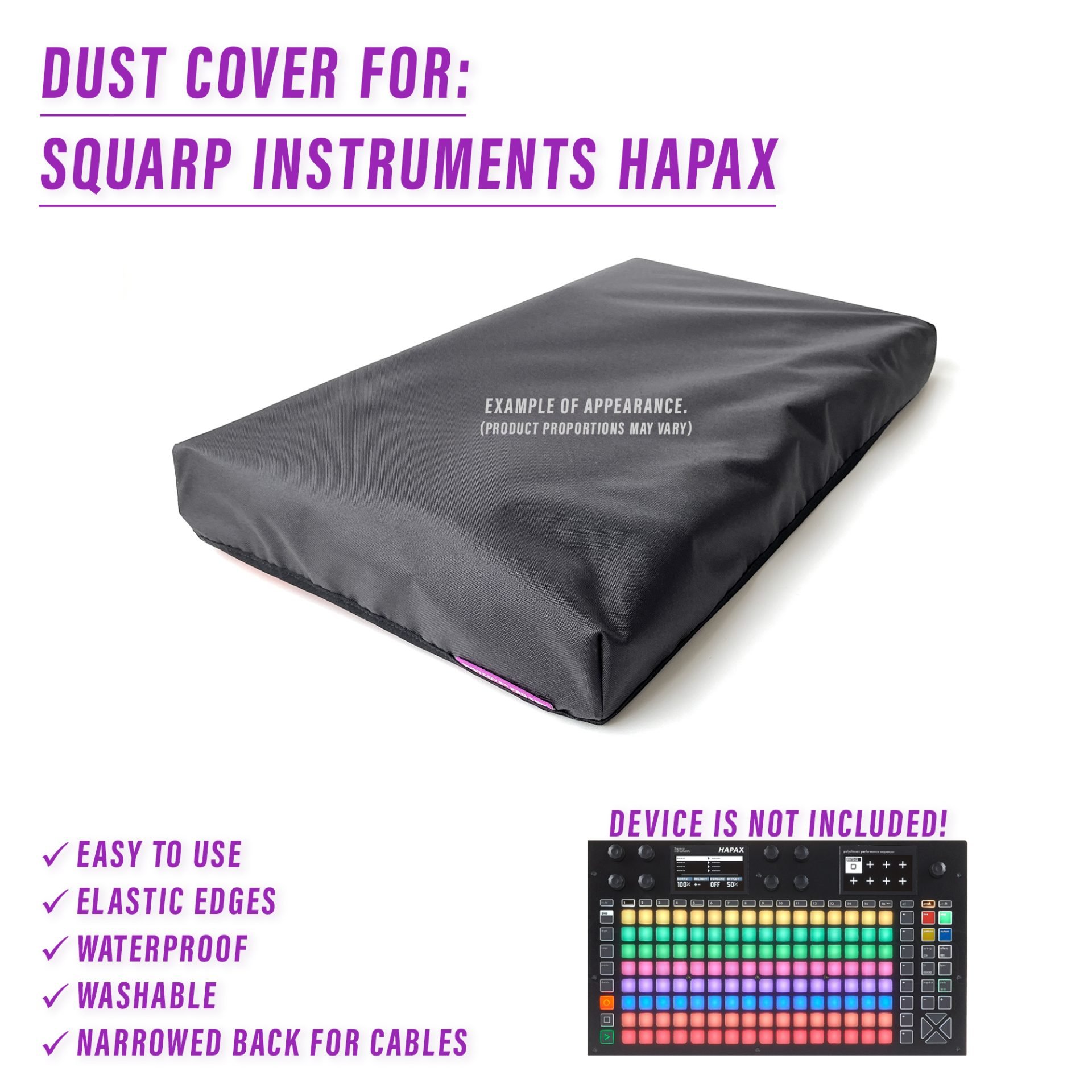 dust cover dustcover dustcoverpro elastic synth synth protection water resistant waterproof squarp instruments hapax