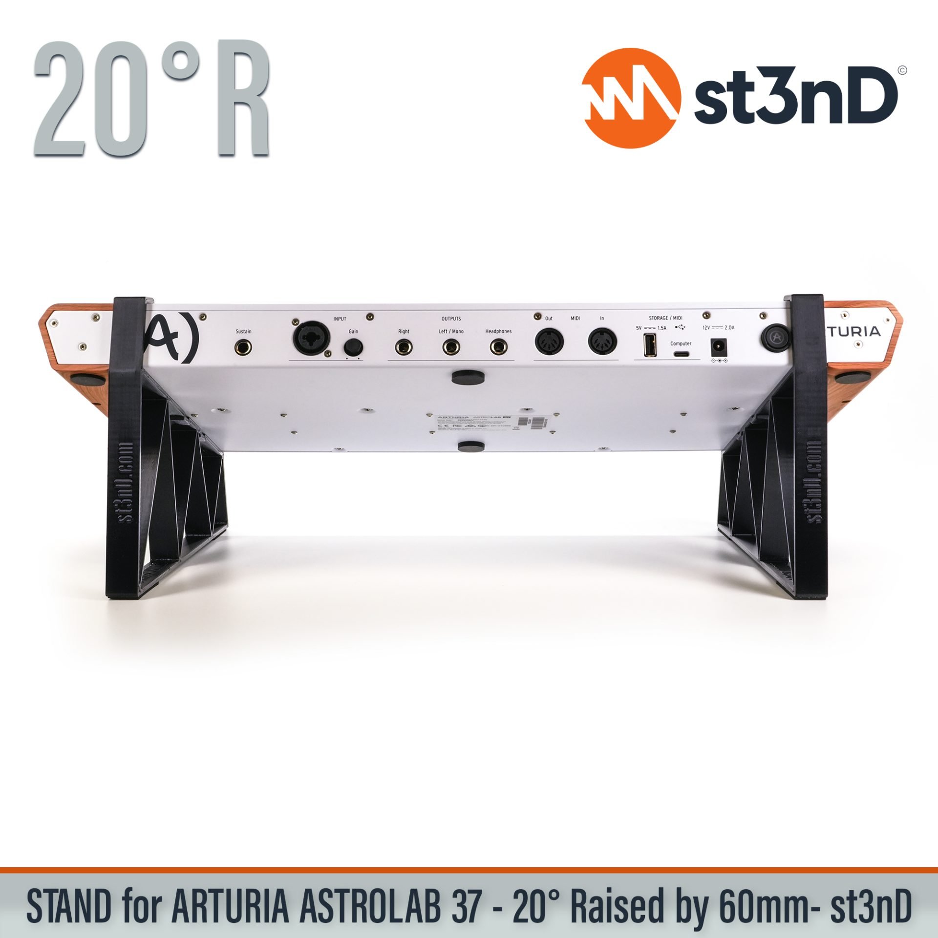DAW, portable, sequencer, st3nD, stable, stand, strong, sturdy, synth accessory, tilted, Arturia AstroLab 37, Arturia, Arturia synth