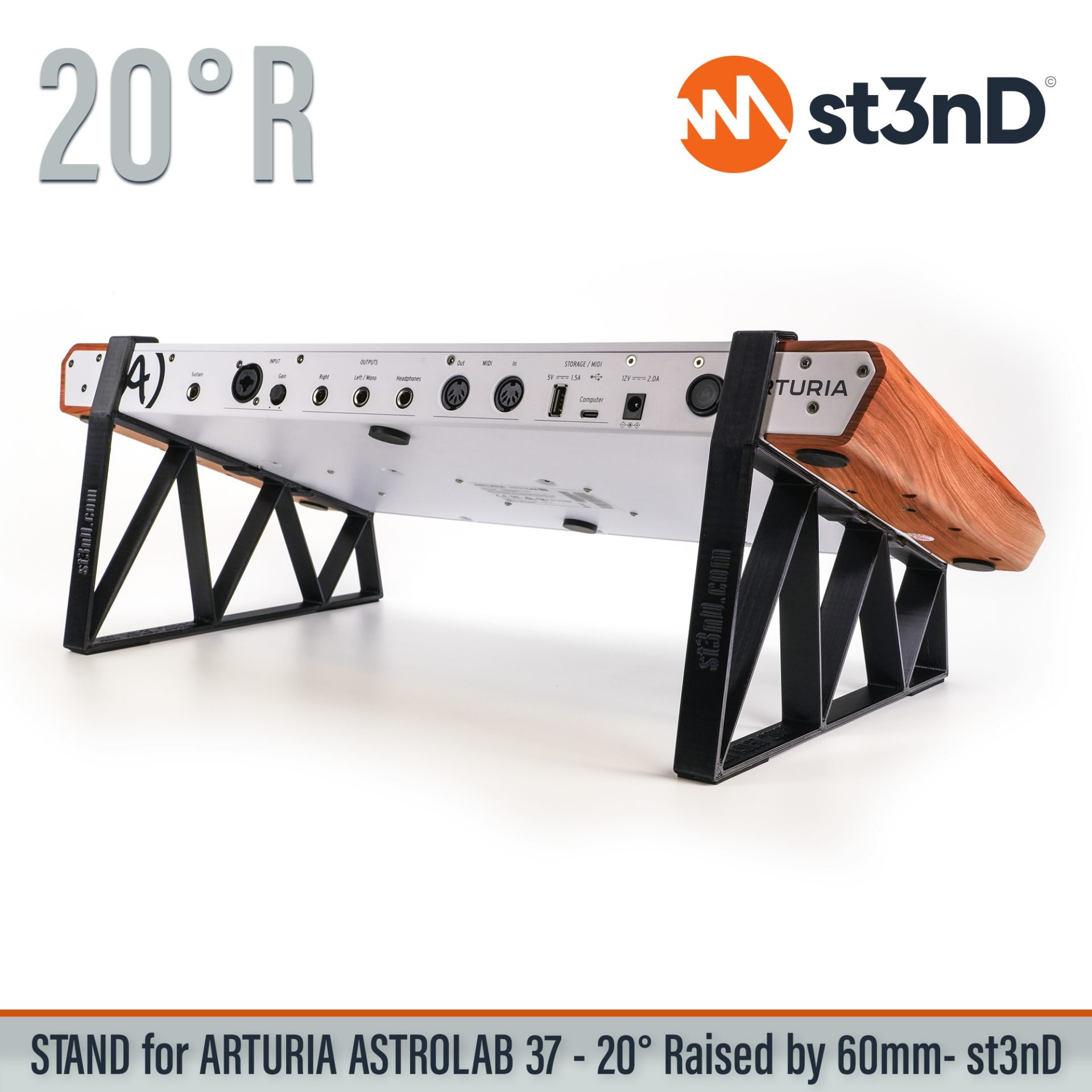 DAW, portable, sequencer, st3nD, stable, stand, strong, sturdy, synth accessory, tilted, Arturia AstroLab 37, Arturia, Arturia synth
