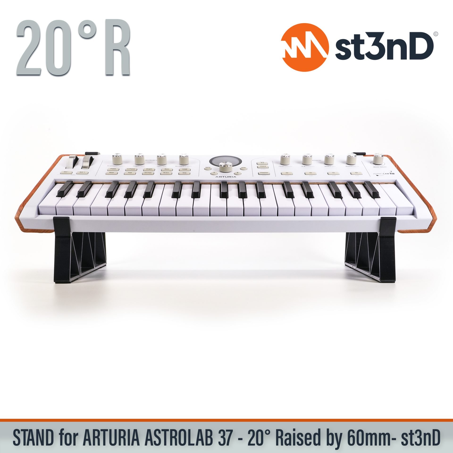 DAW, portable, sequencer, st3nD, stable, stand, strong, sturdy, synth accessory, tilted, Arturia AstroLab 37, Arturia, Arturia synth